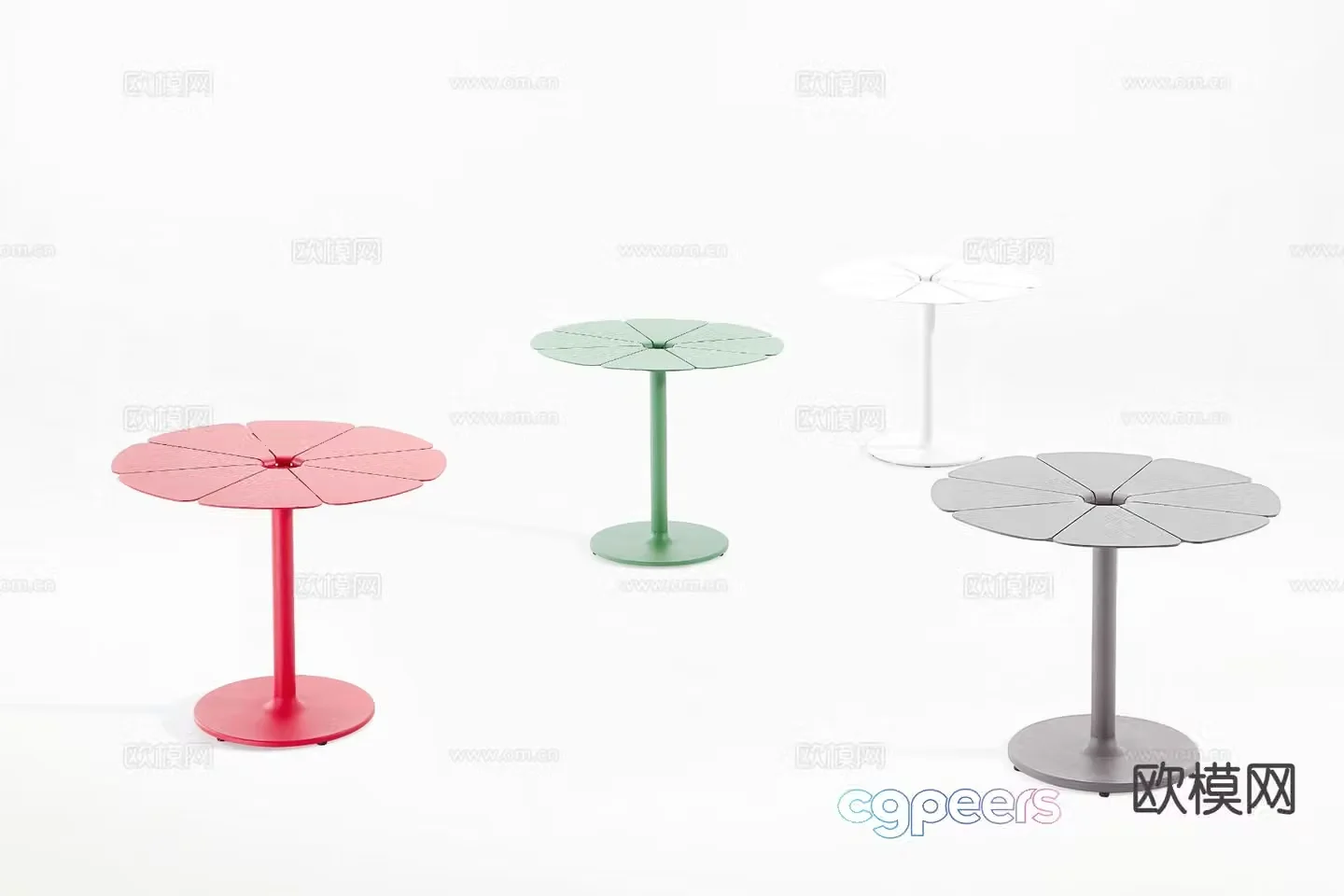 Modern round table side table 3d model