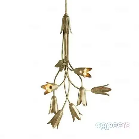 Gold Light Fixture 3D Model – 22578 – VRAY Render