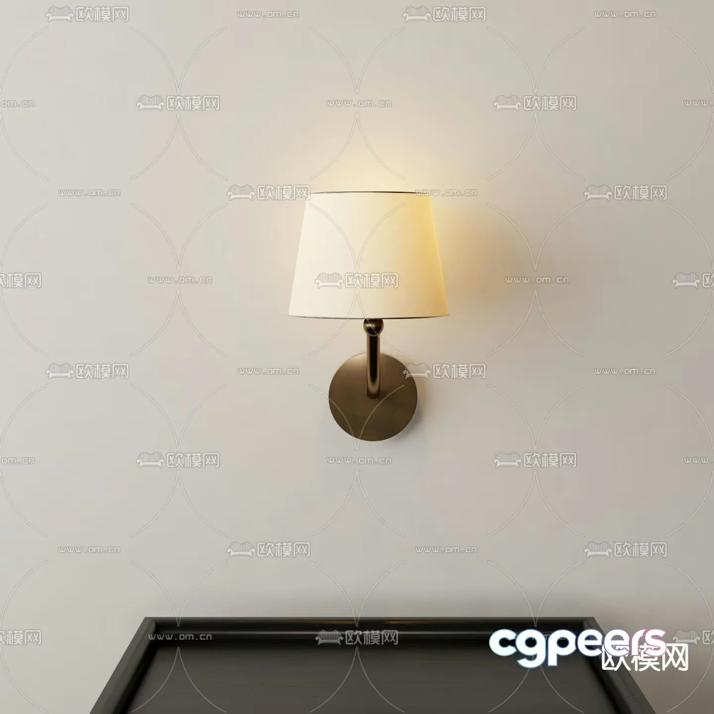 Gold Light Fixture 3D Model – 11800 – VRAY Render