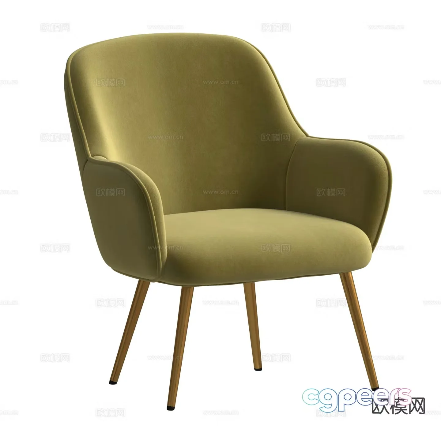 Modern dining chair single chair chair 3d model