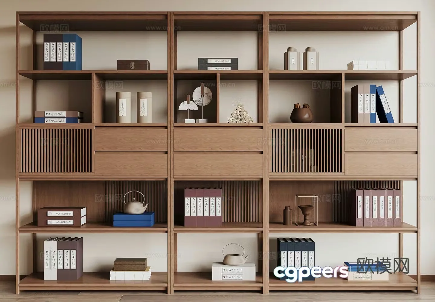 New Chinese style 3D model of Bo Gu shelf