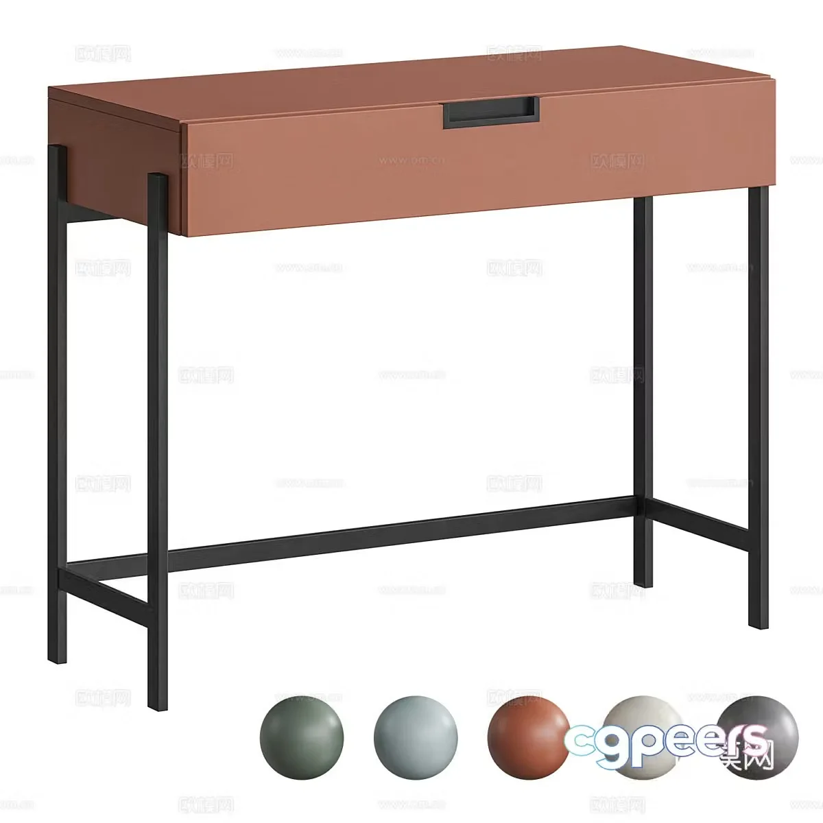 Modern Italian minimalist desk 3D model