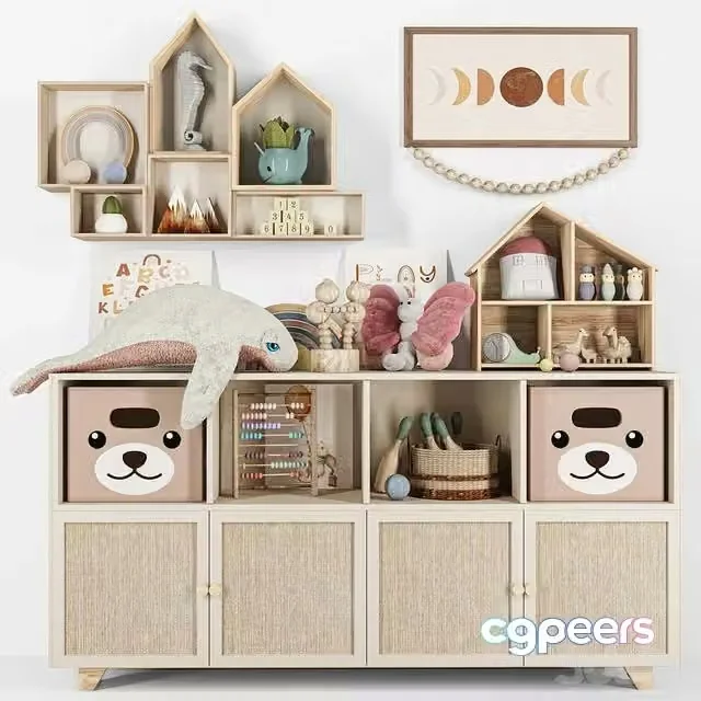 3ds Max Free – Furniture set for children 05