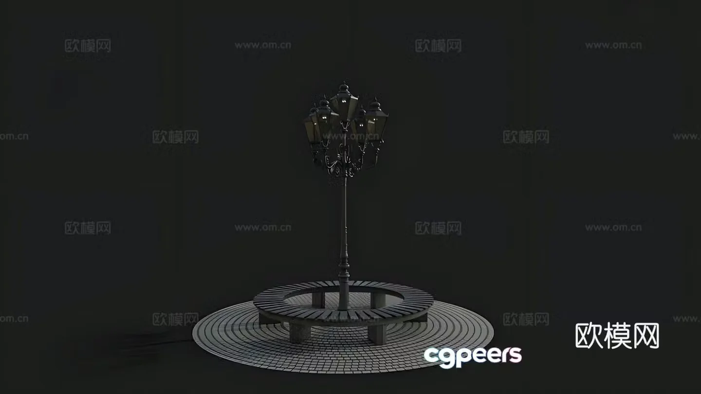 Old street light 3d model