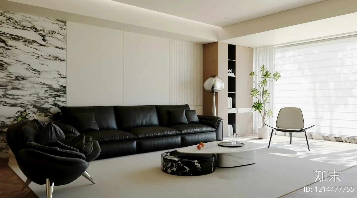 Modern Living Room 3D Model – 17767 – VRAY Render