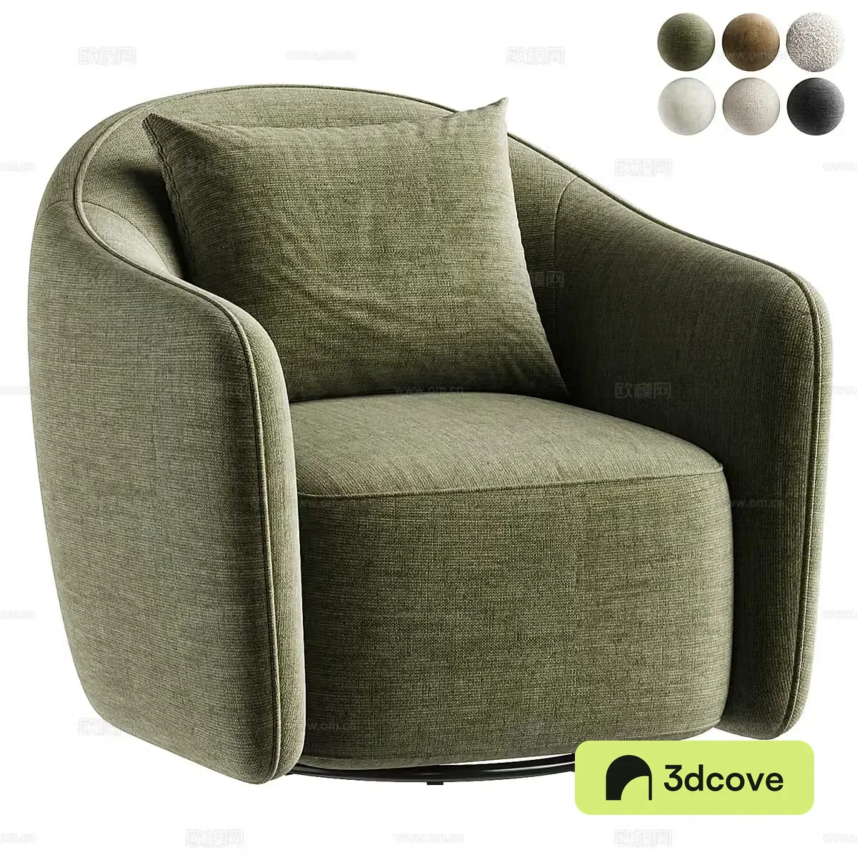 Modern light luxury Beetle Furninova rotating armchair