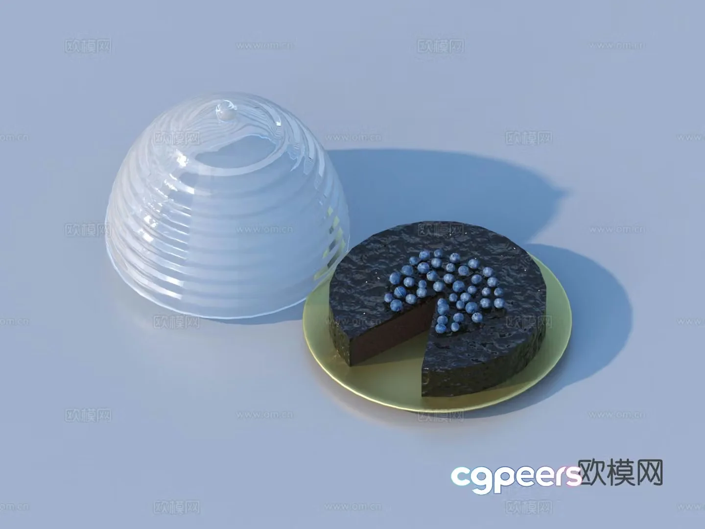 Cake Egg Tart Birthday Cake Chocolate 3d Model