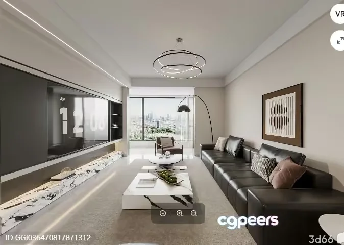 Modern Living Room 3D Model – 13280 – VRAY Render