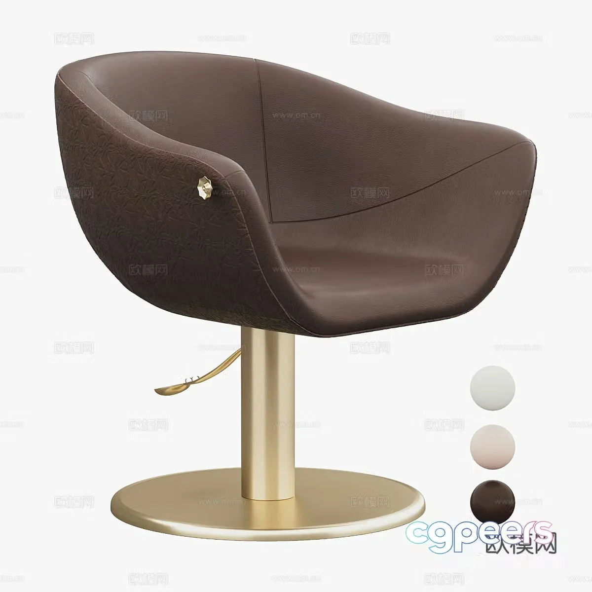 Modern hair salon chair 3d model