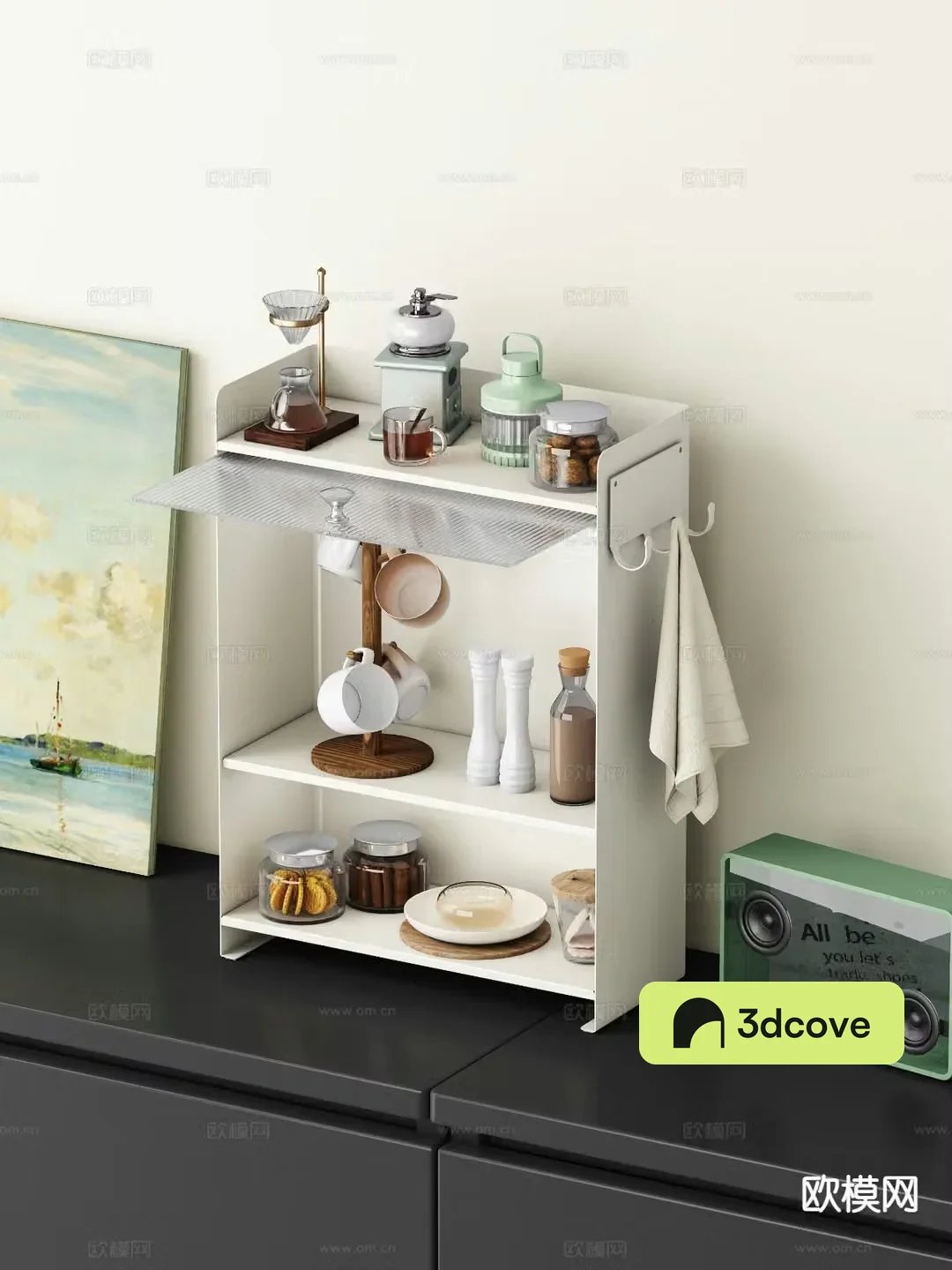 Modern sideboard shelf