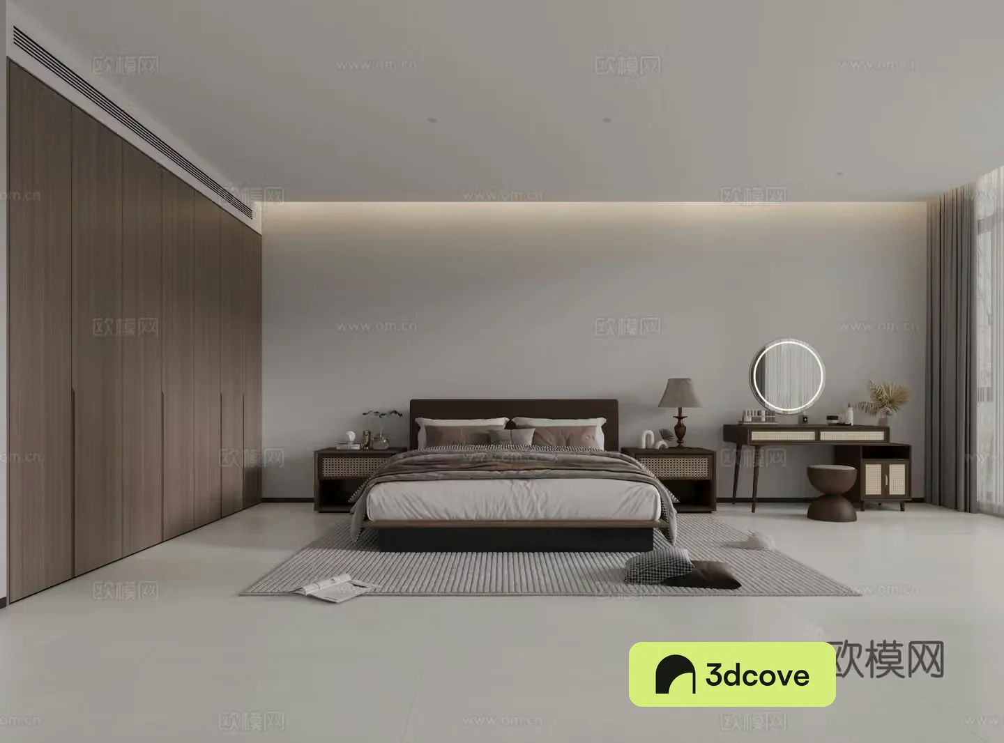 Modern minimalist bedroom