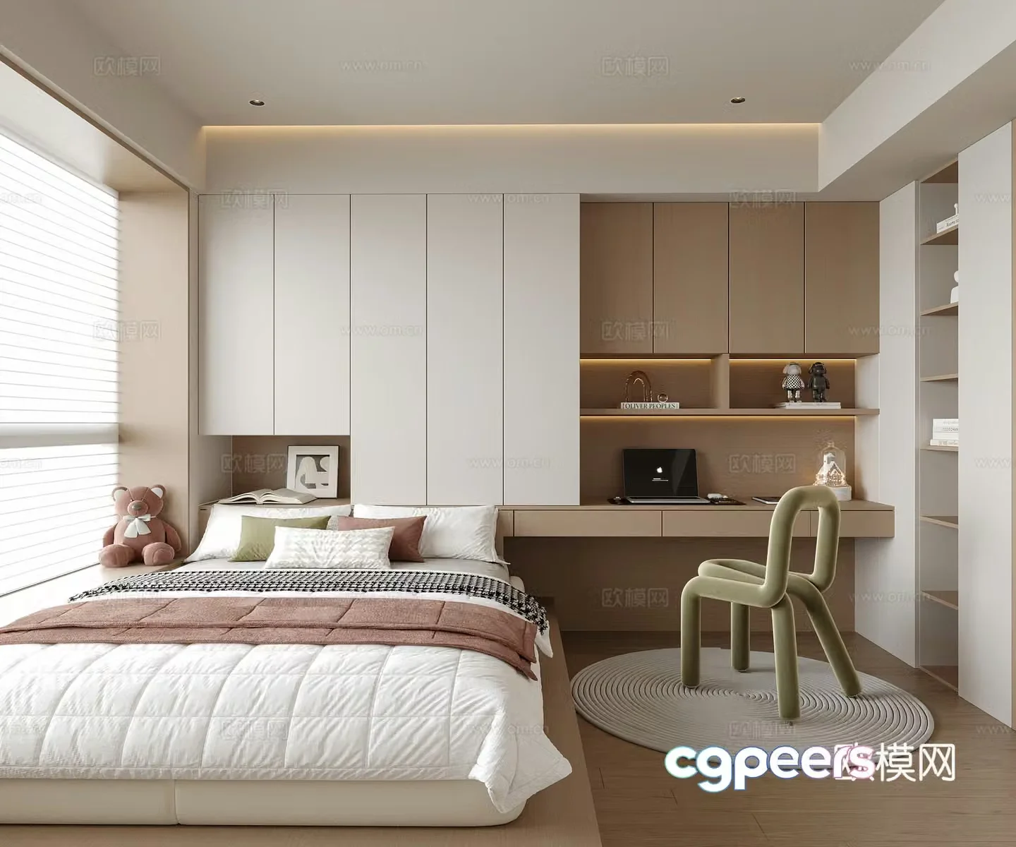 Modern tatami bedroom children’s room children’s tatami bedroom 3d model