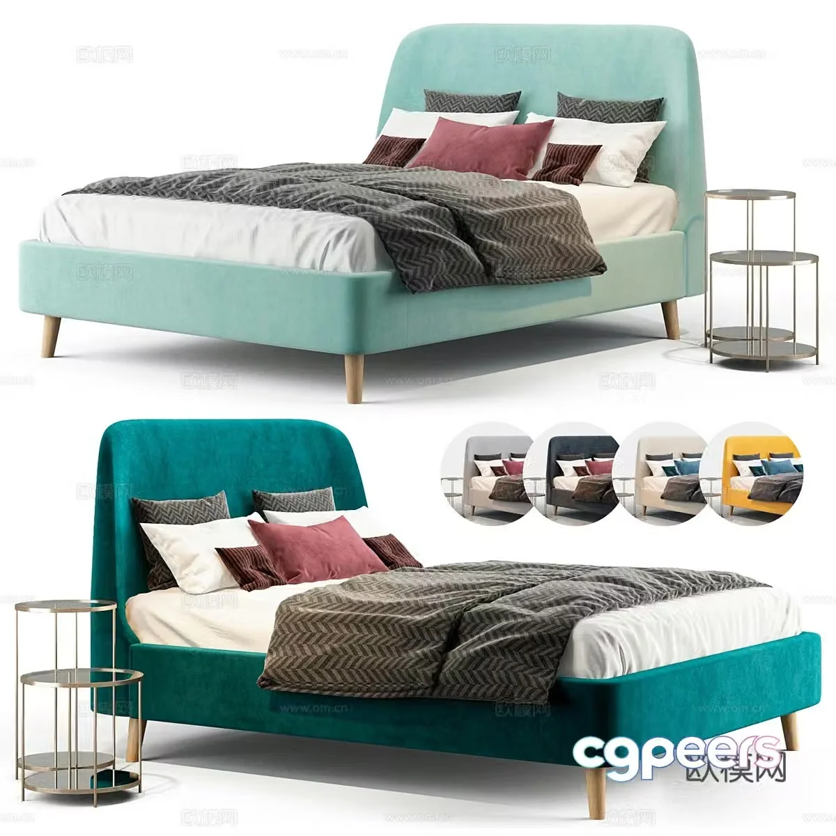 Single bed 3d model