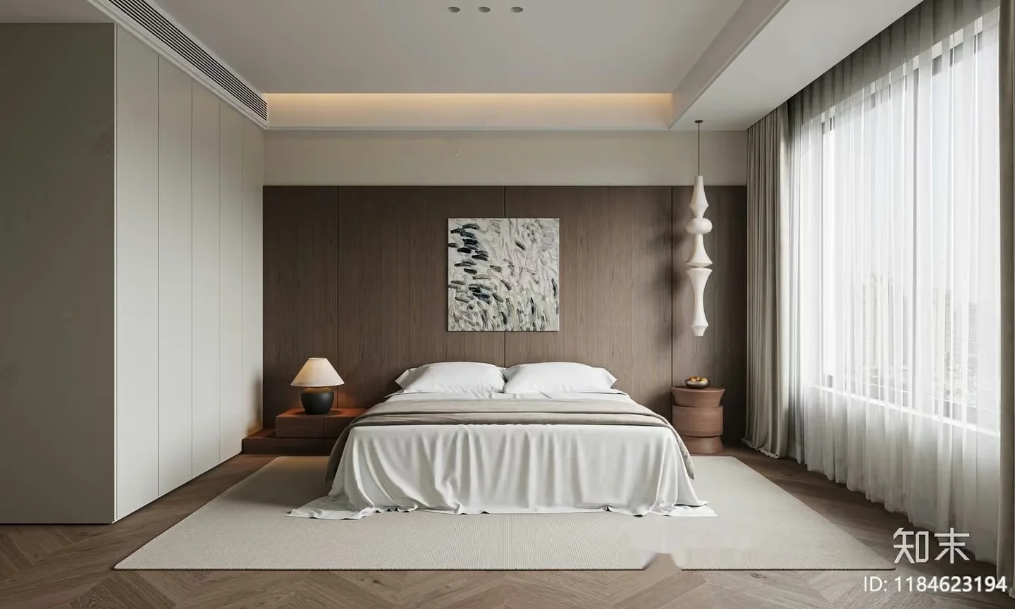Modern Bedroom 3D Model – 9837 – VRAY Render