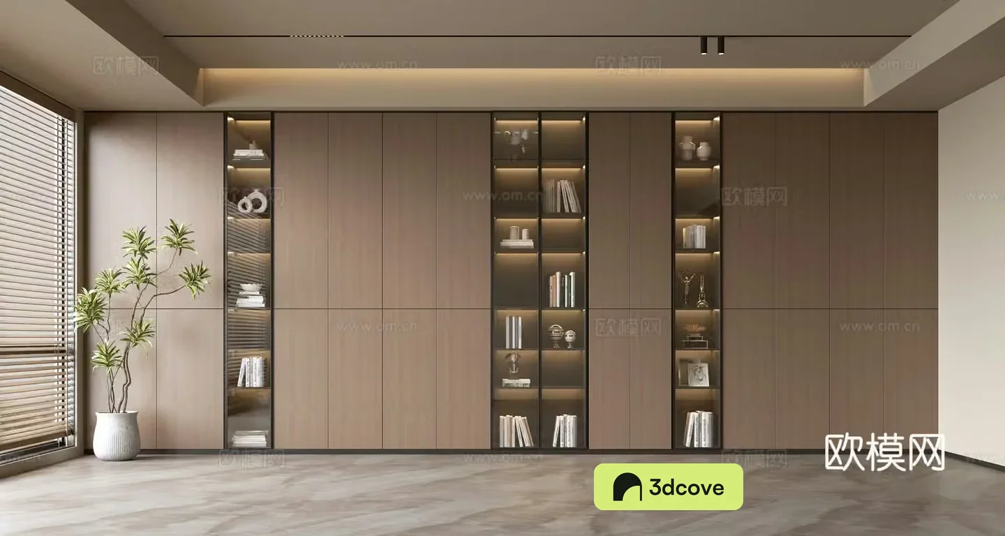 Modern background wall bookcase Living room background wall Bookcase background wall