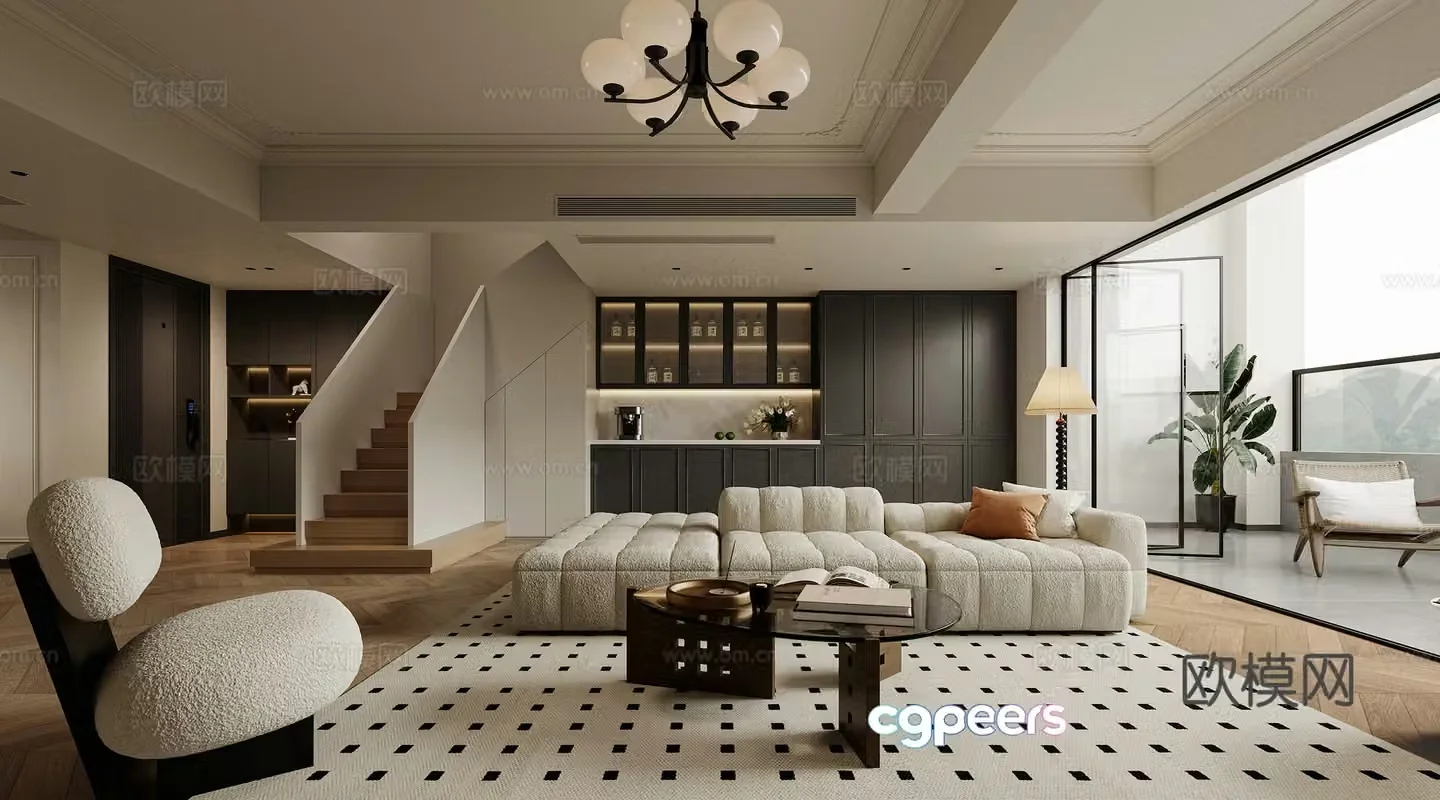 French restaurant 3d model