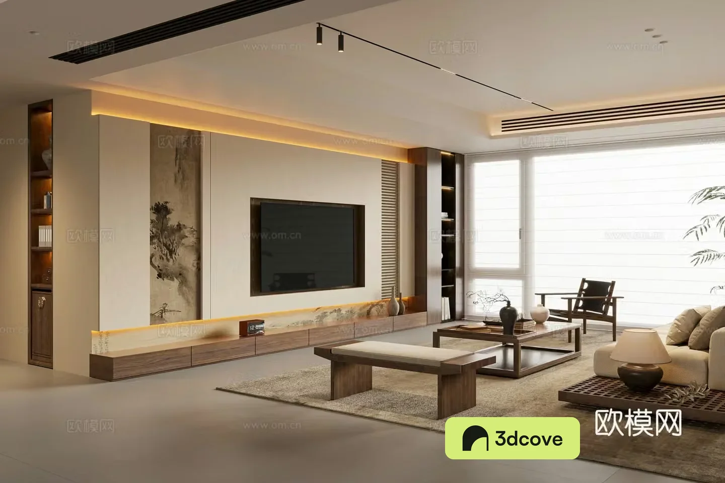 New Chinese style Chinese living room sofa coffee table combination TV cabinet sofa stool leisure chair Song style