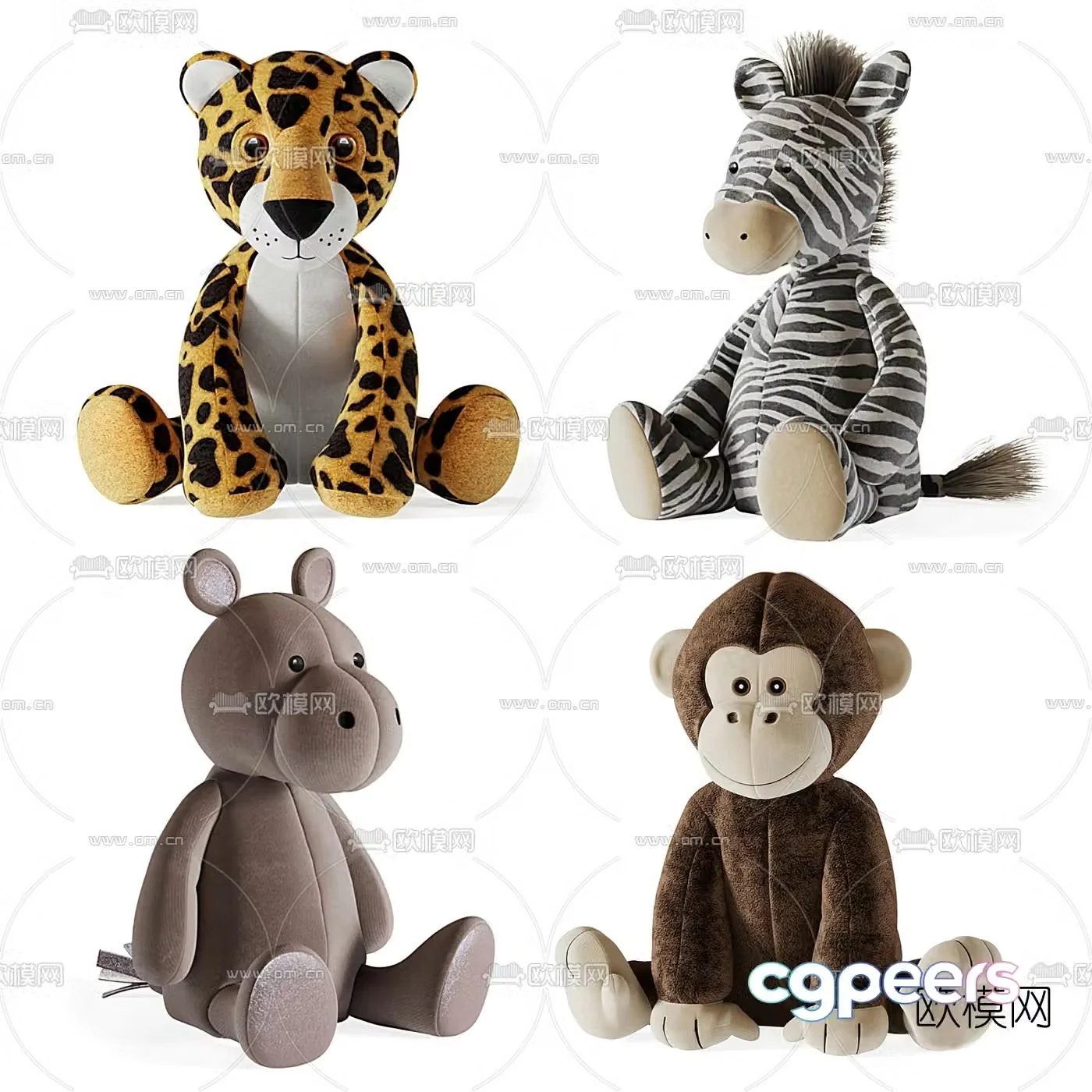 Modern animal doll toy 3d model