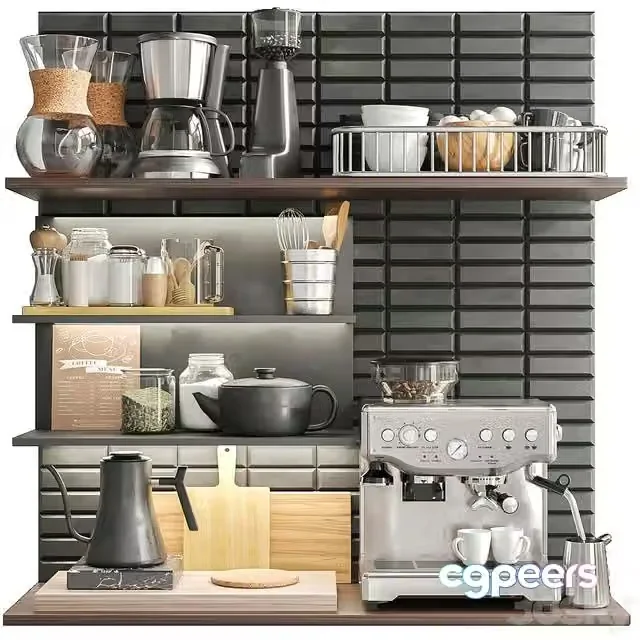 3ds Max Free – A trifle for a kitchen with a coffee machine