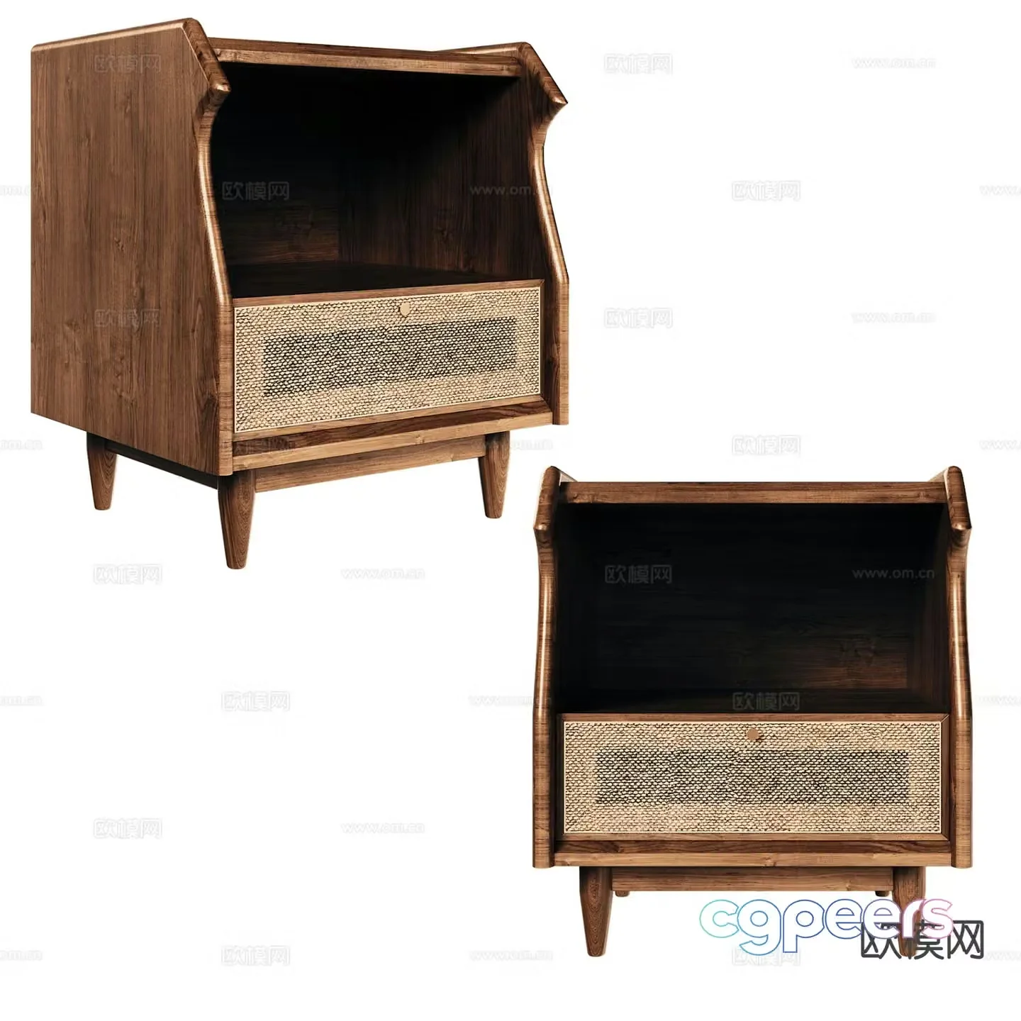 Nordic bedside table 3d model
