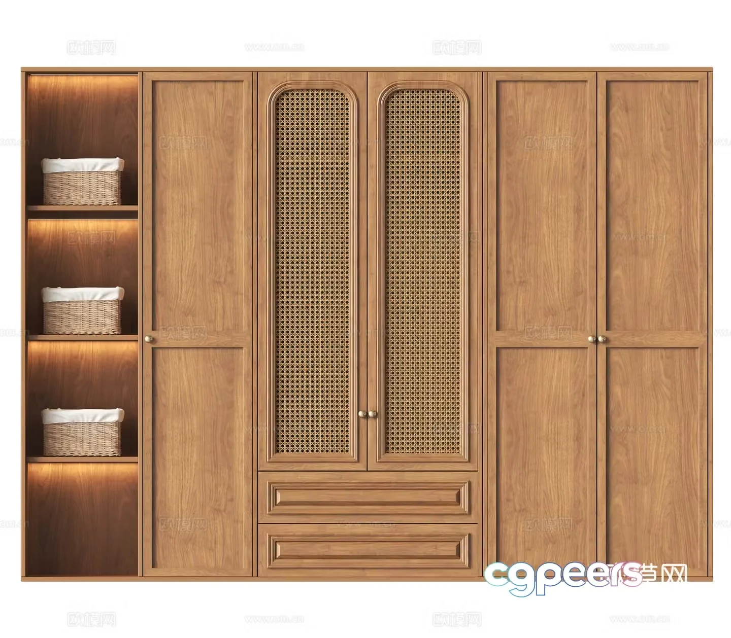 Middle-aged wind wardrobe 3d model