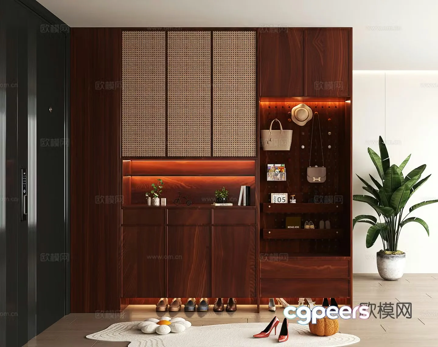 Shoe cabinet design shoe cabinet partition shoe cabinet porch shoe cabinet hotel shoe cabinet 3D model