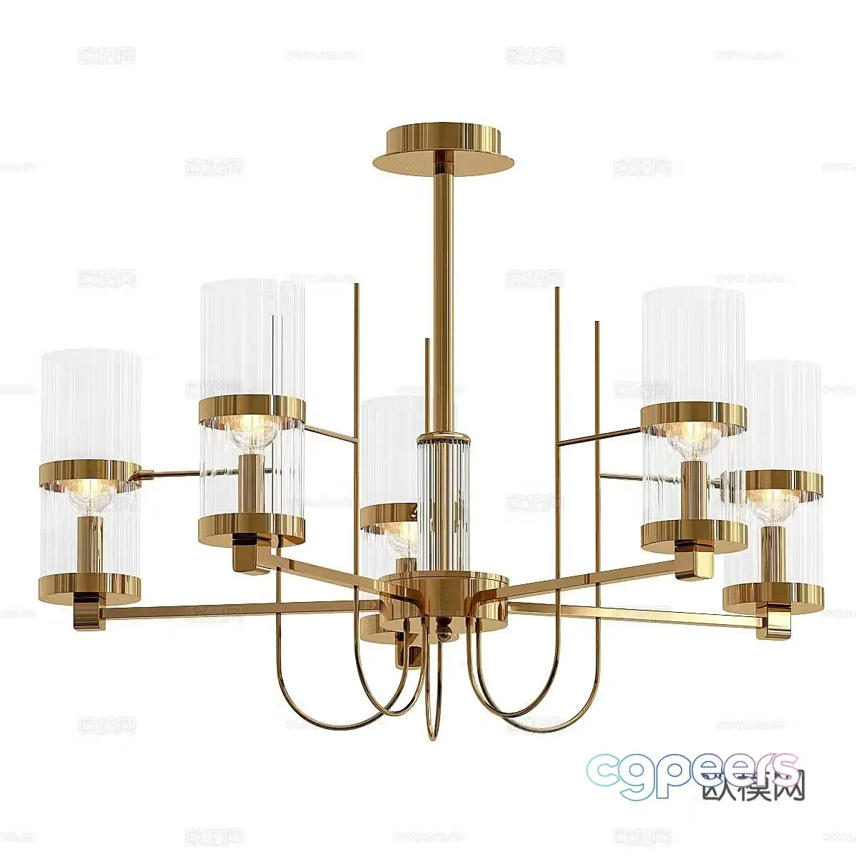 Light luxury chandeliers Chinese chandeliers Glass chandeliers Metal chandeliers Glass chandeliers Hotel chandeliers 3D model