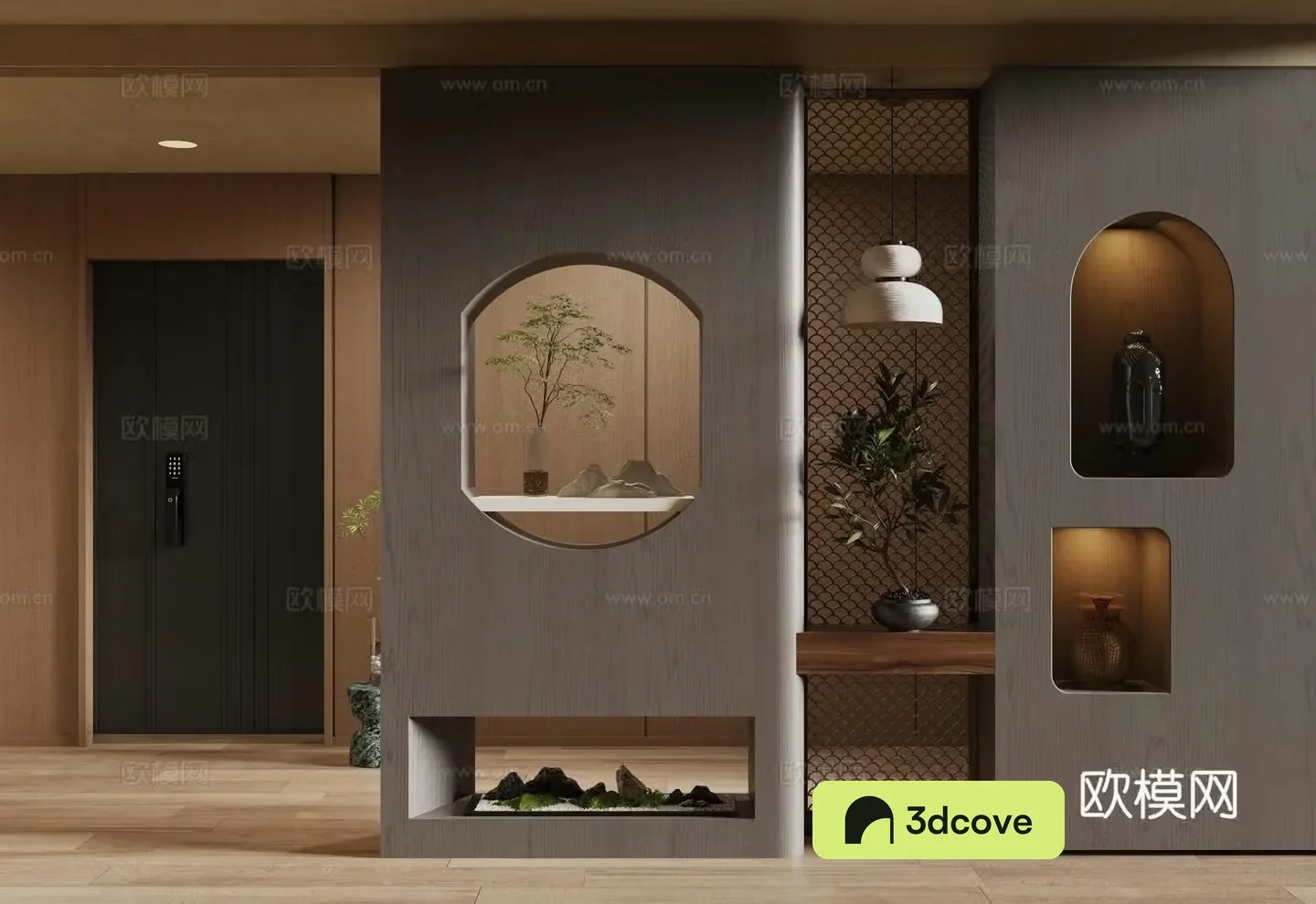 New Chinese style entrance hall decorative entrance hall