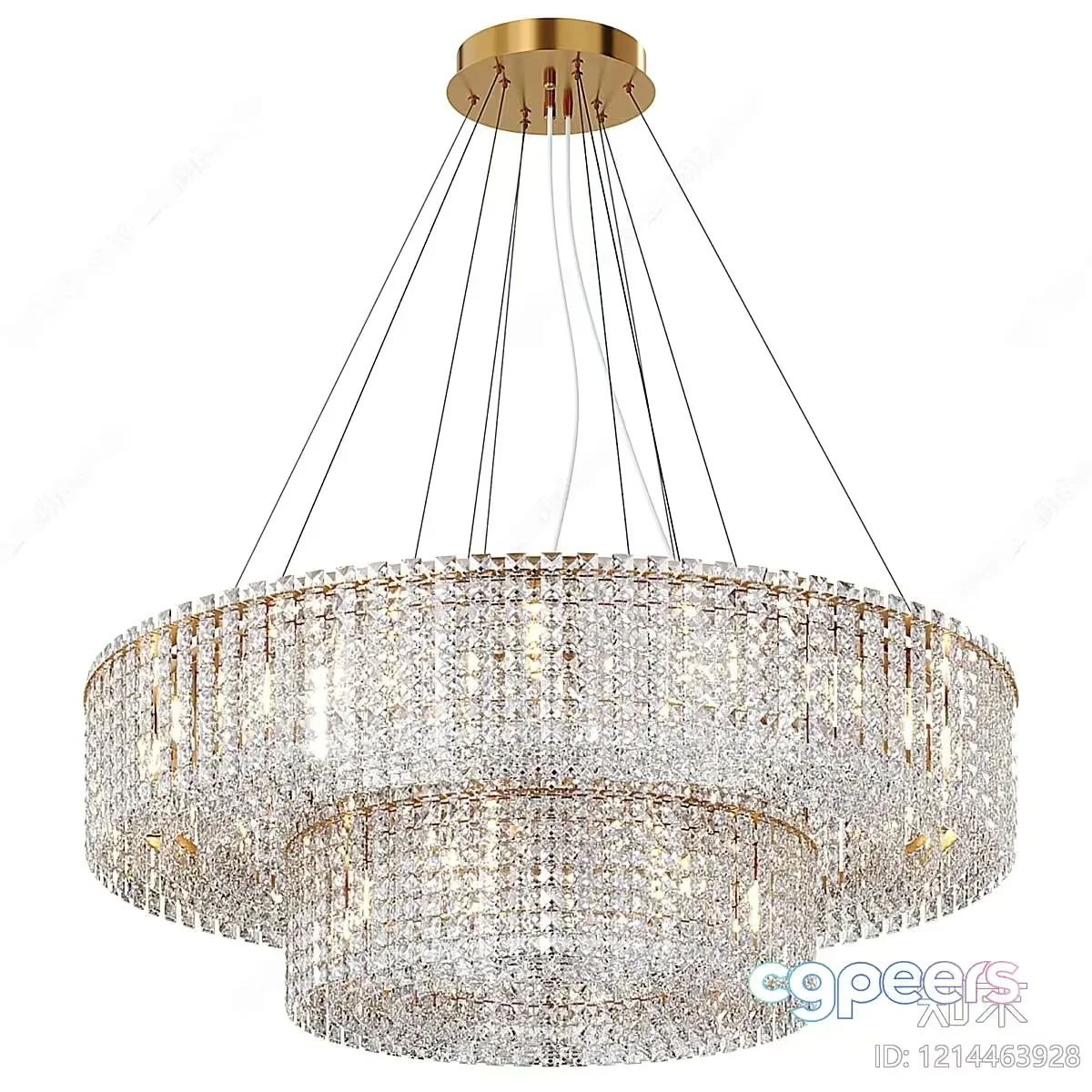 Gold Light Fixture 3D Model – 6205 – VRAY Render