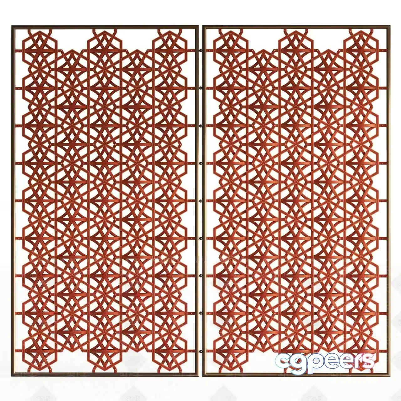 Geometric Metal Wall Art 3D Model – 3235 – VRAY Render