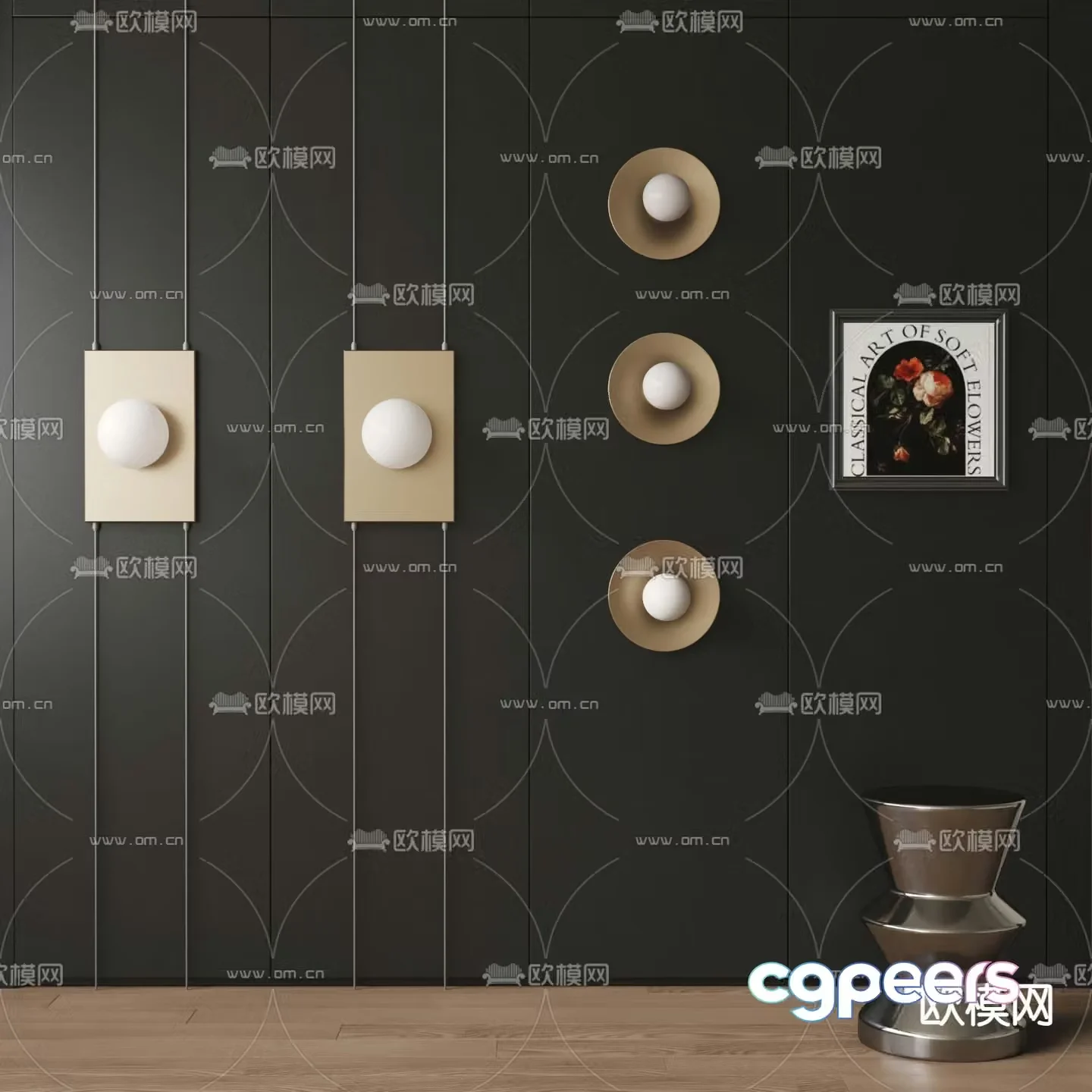 Creative wall lamp 3d model
