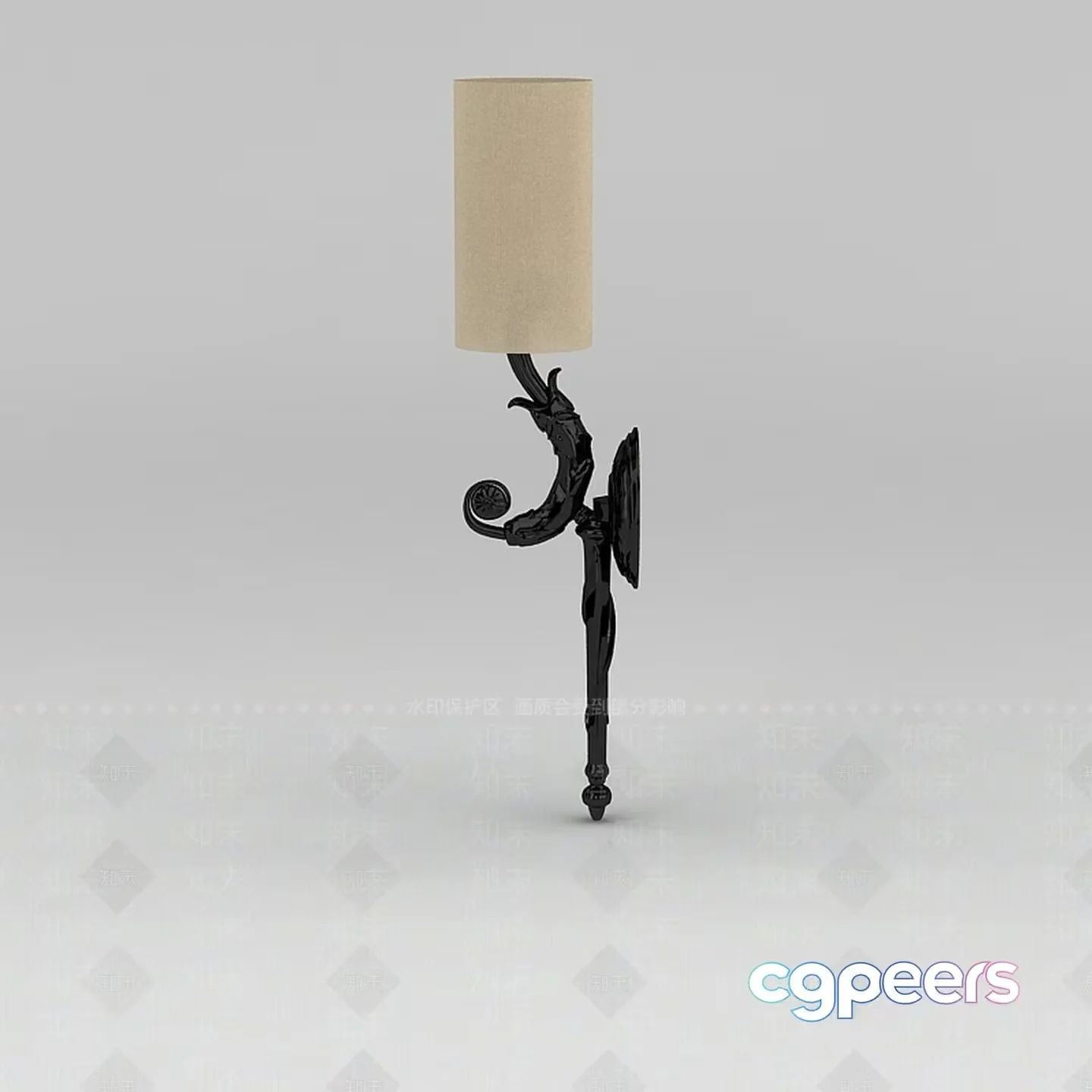 Gold Light Fixture 3D Model – 17300 – VRAY Render