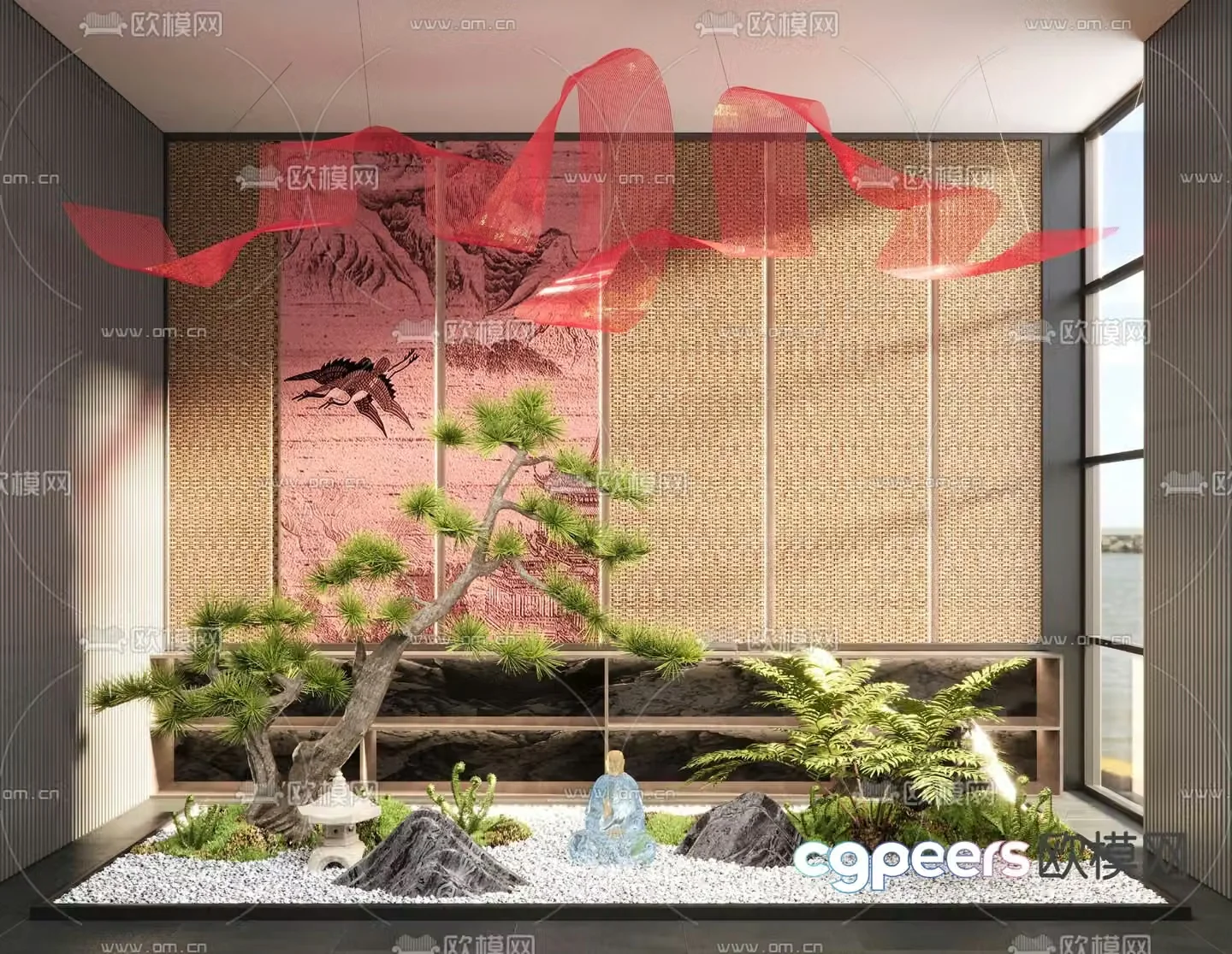indoor landscape plant 3d model