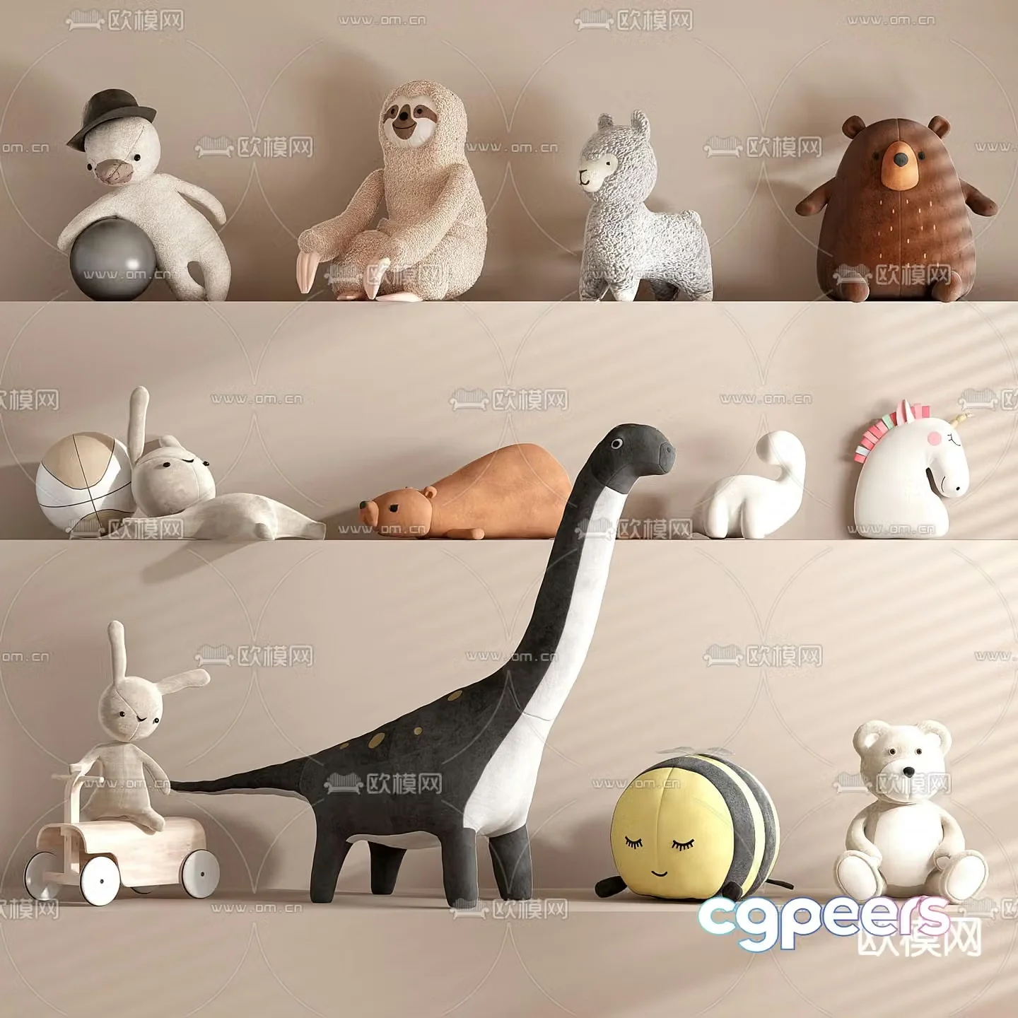 children toys doll ragdoll 3d model