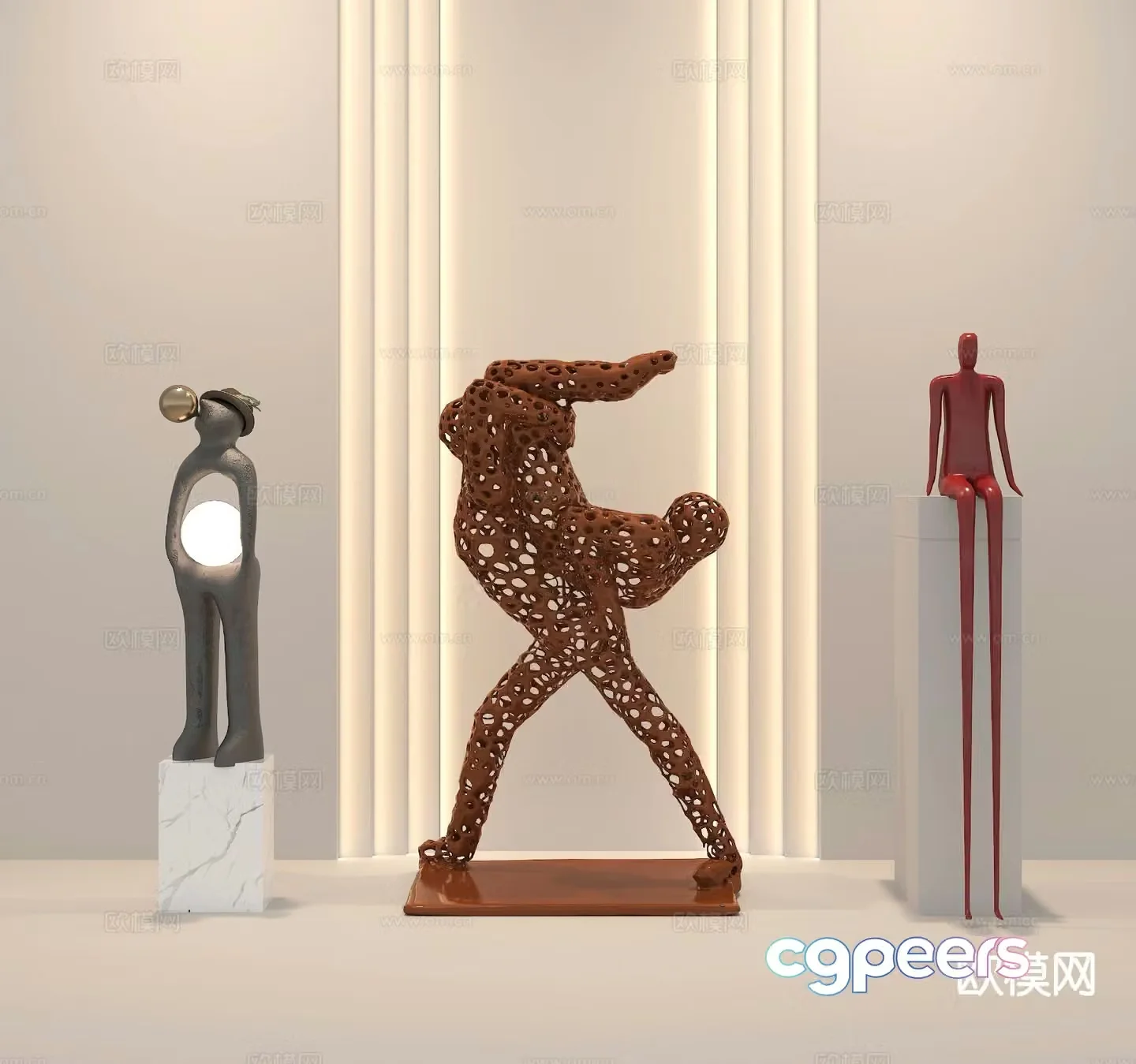 Abstract sculpture art ornament 3d model