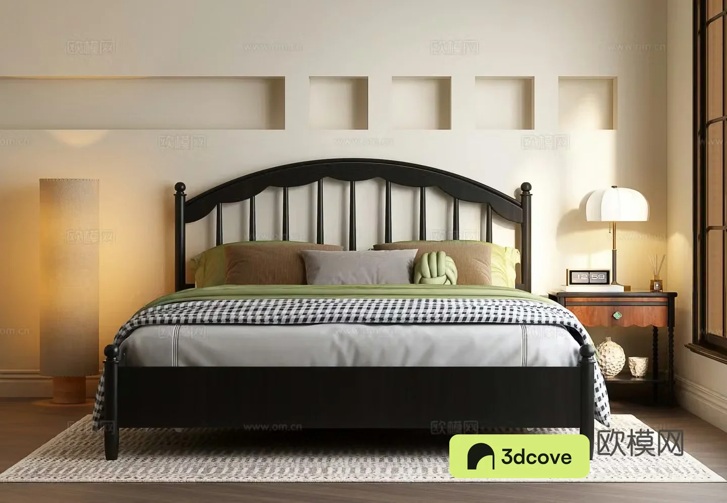 French retro bedroom French retro double bed French double bed Retro bedroom