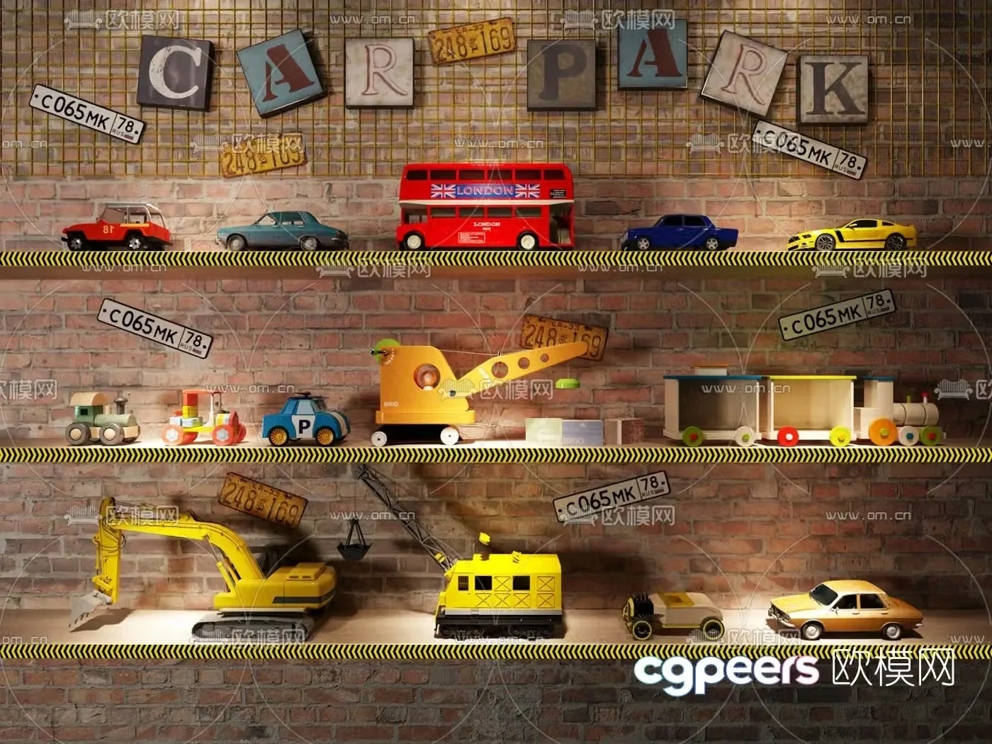 Modern children’s toy car 3d model