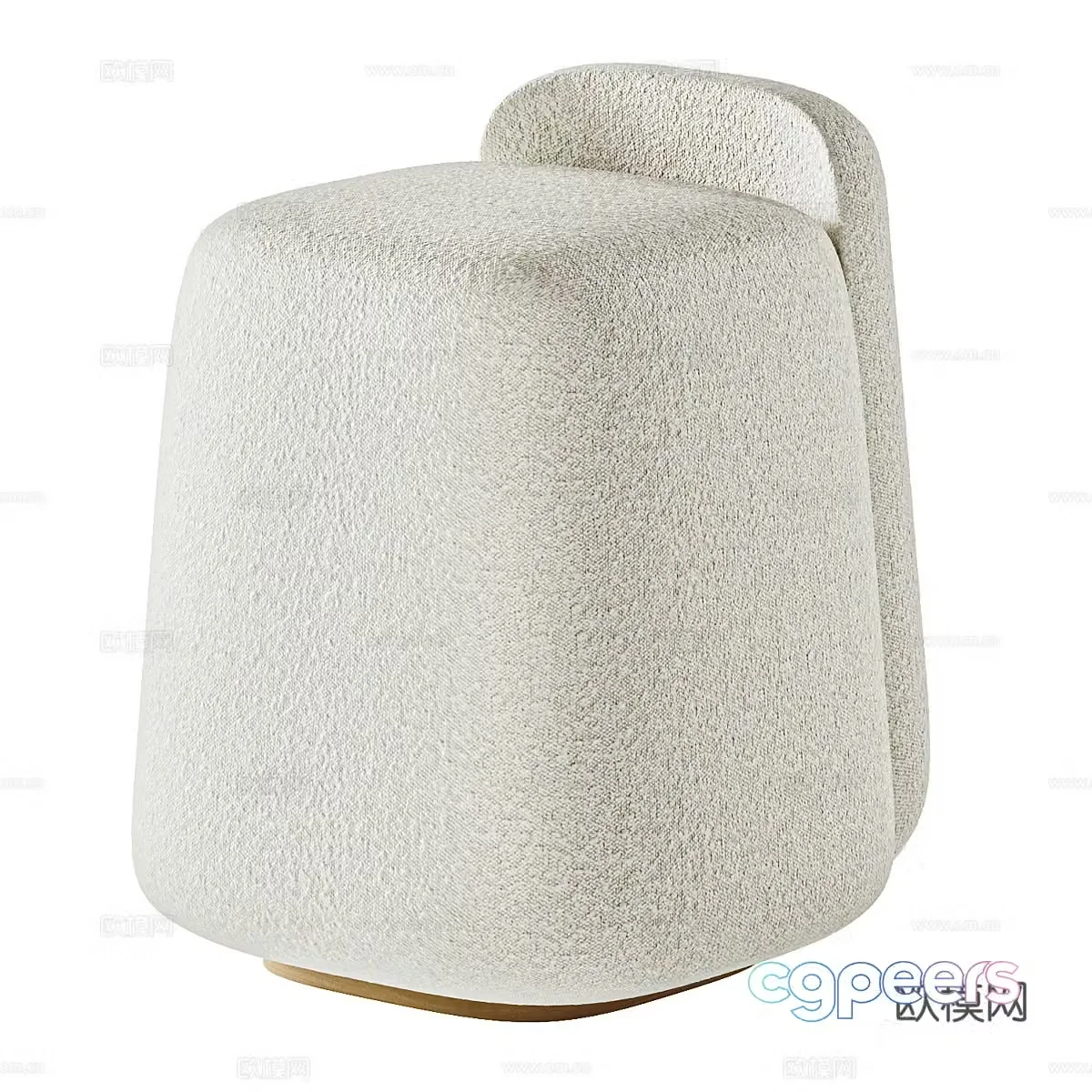 New Chinese style fabric stool 3D model