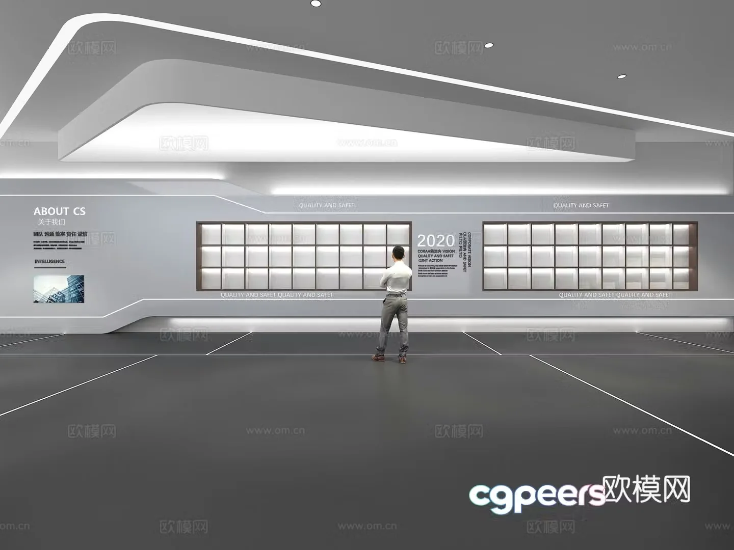Cultural wall Corporate culture wall Display wall Theme wall Exhibition hall Campus culture Corridor 3D model