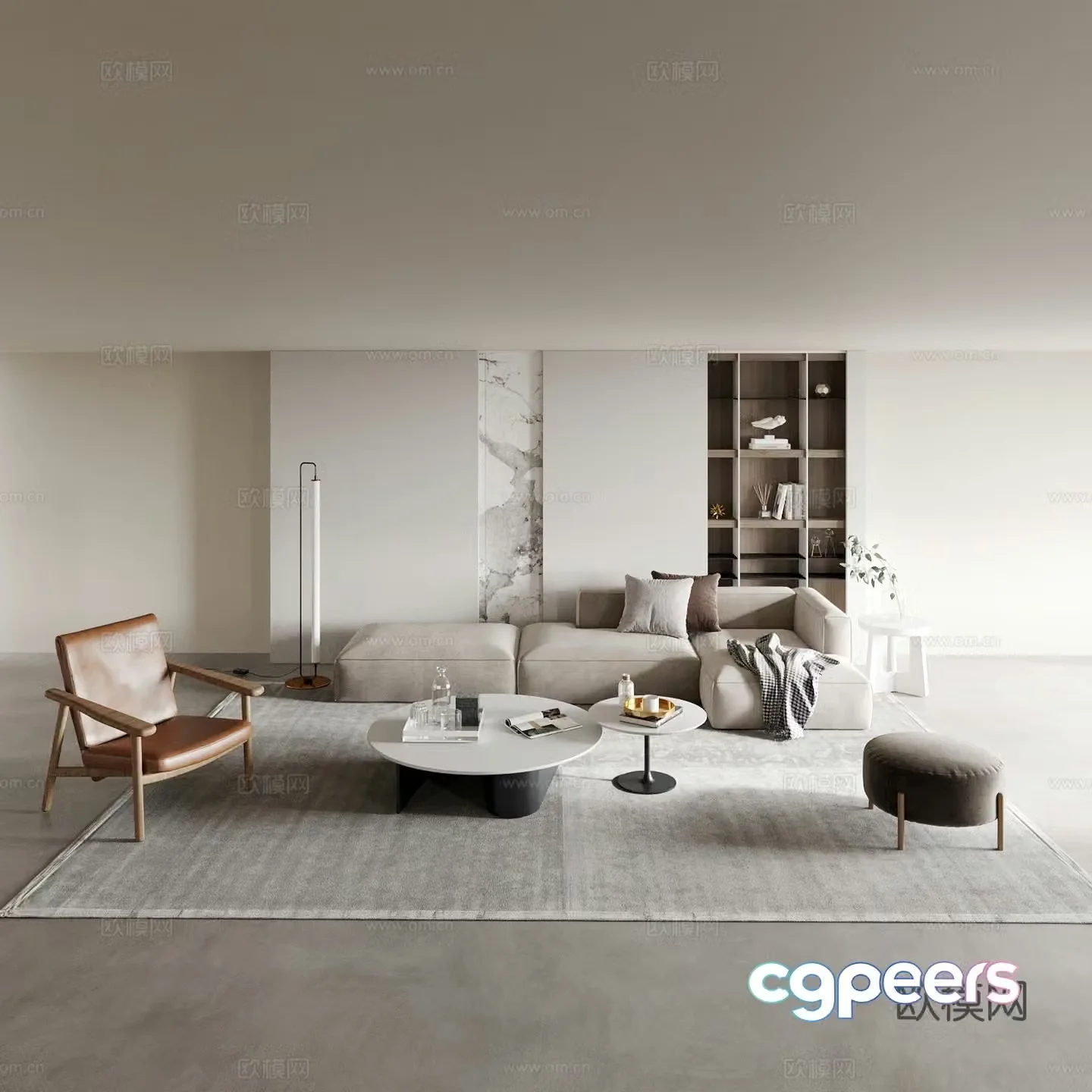 Modern modular sofa corner sofa 3d model