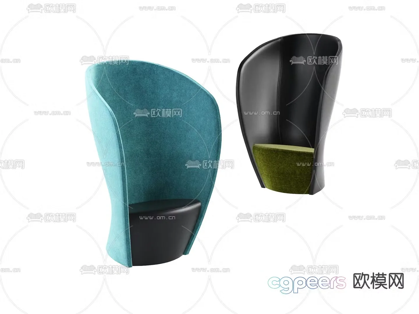 Casual sofa single sofa 3d model
