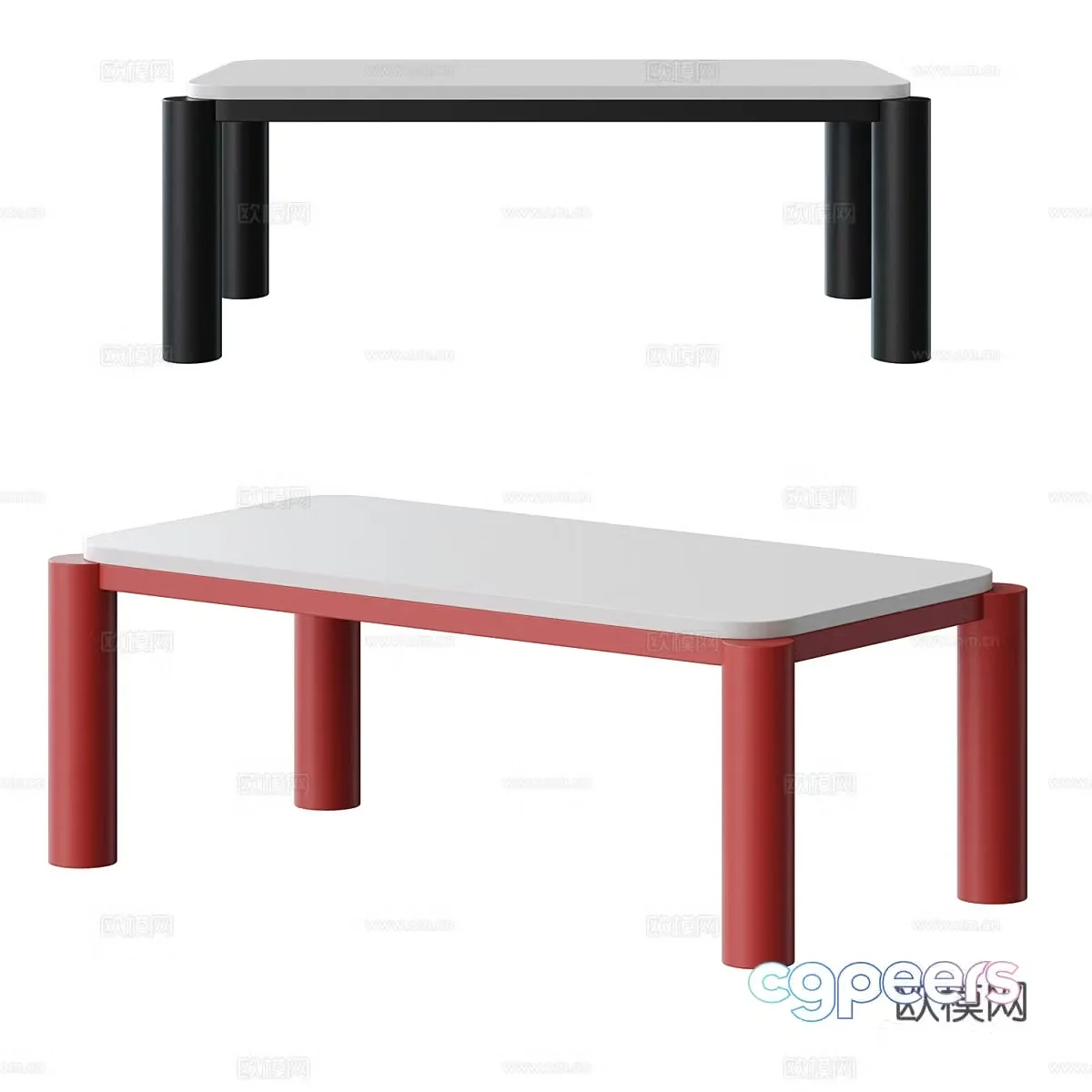 Modern Cream Style TROPOS Dining Table 3D Model