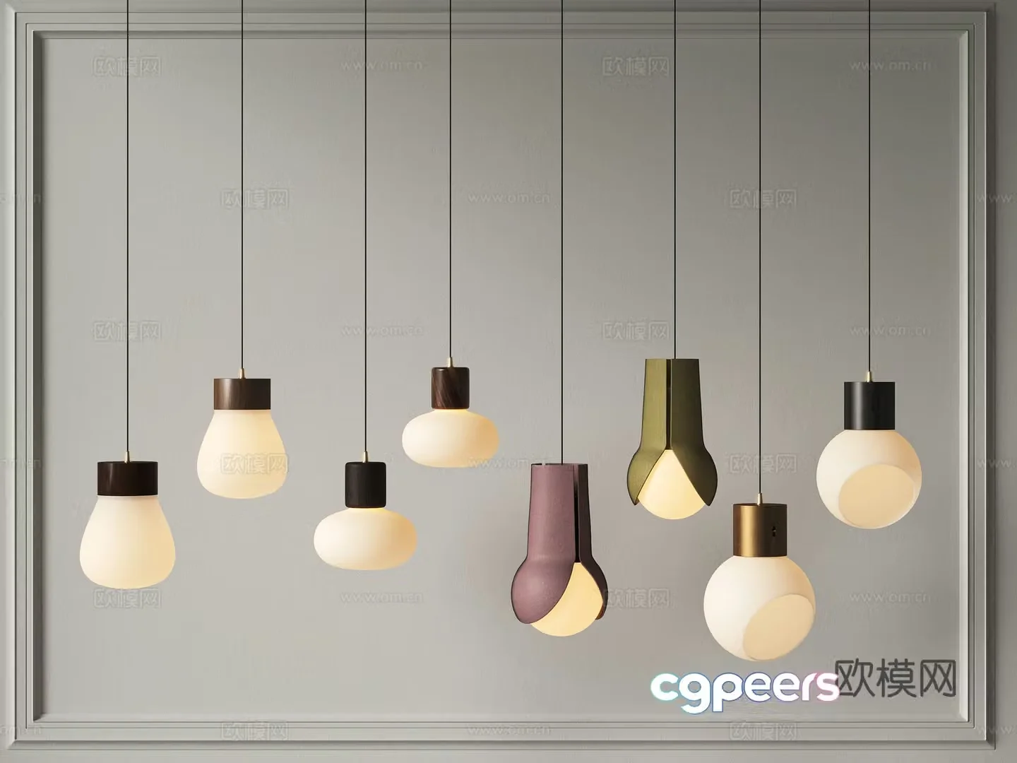 Medium retro small chandelier Simple retro small chandelier 3d model