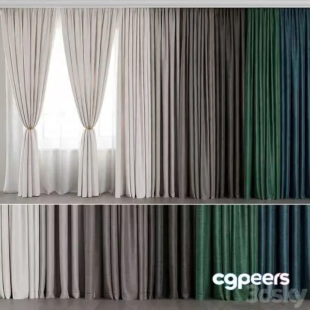 3ds Max Free – Curtain for Interior 031