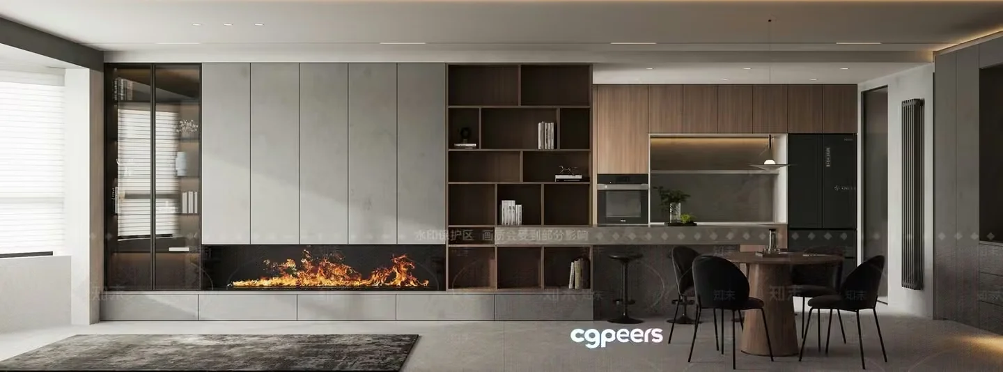 A Modern Living Room 3D Model – 5788 – VRAY Render