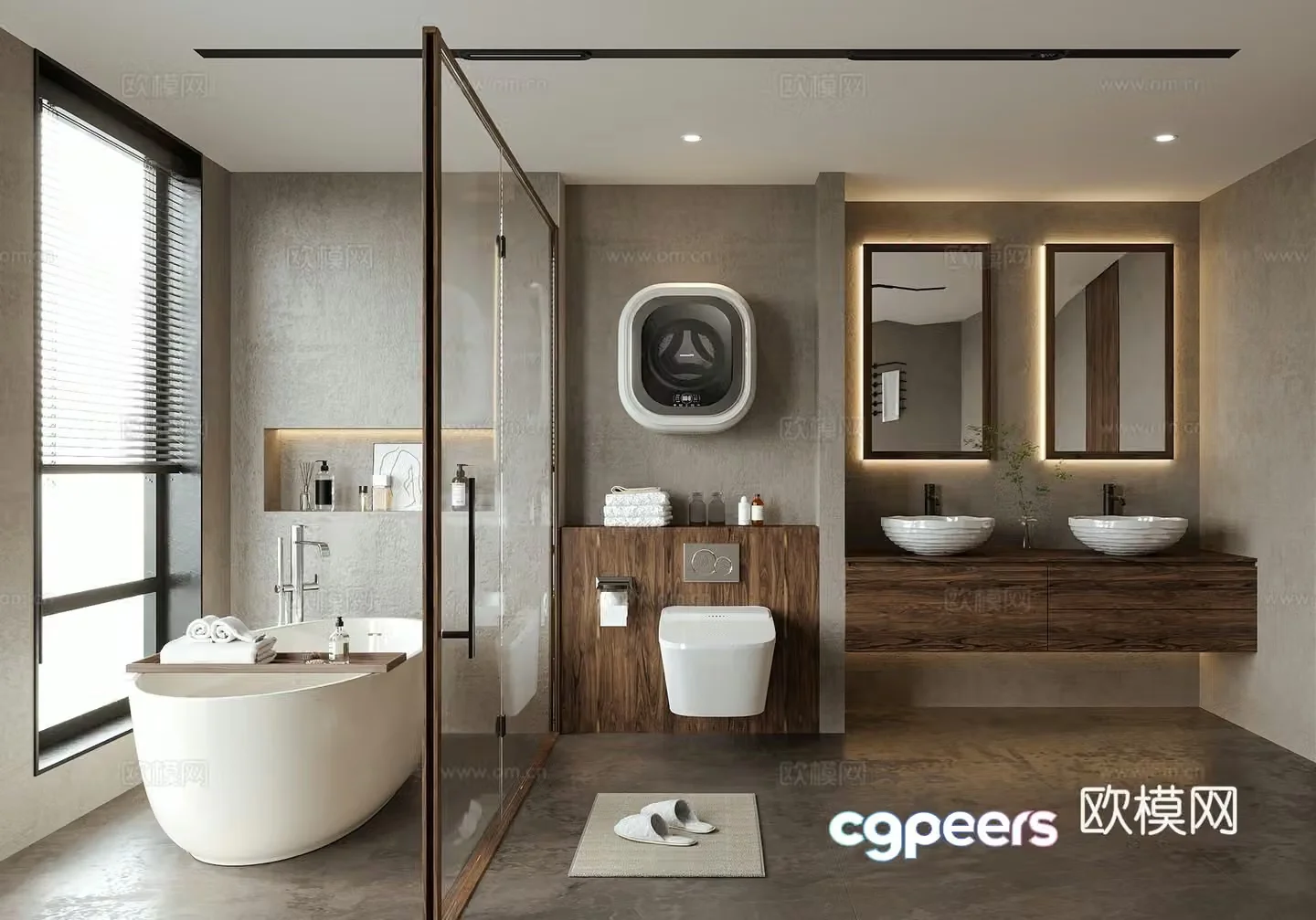 wabi-sabi bathroom bathroom 3d model