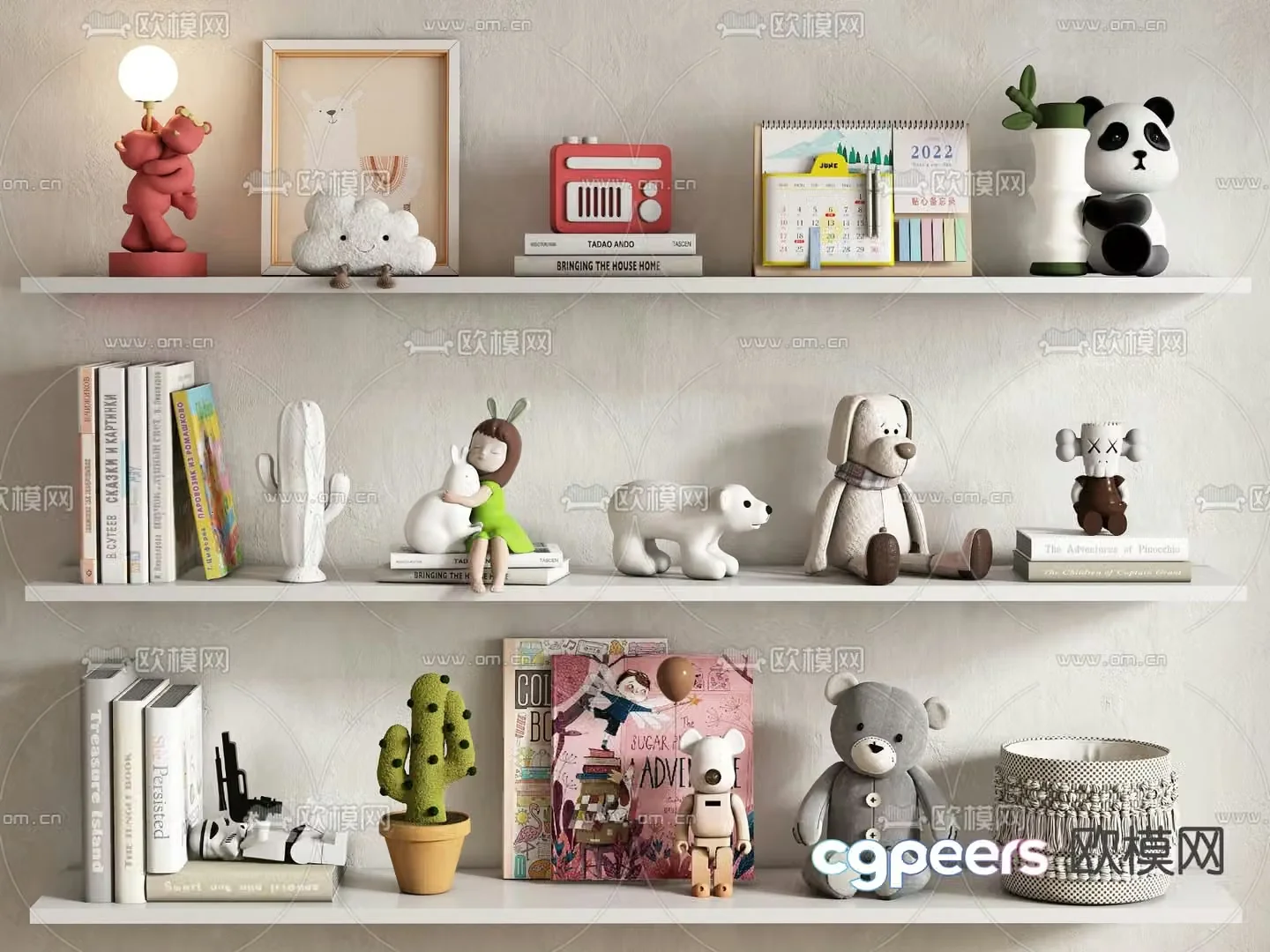 Children’s decorations ornaments toys books paintings dolls 3D model