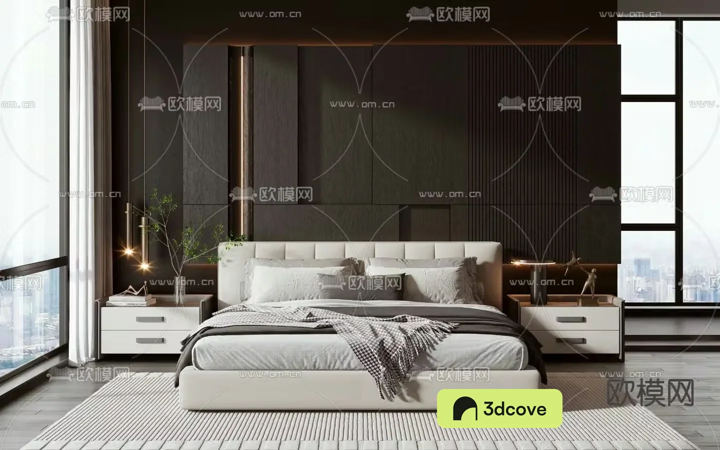 Modern double bed