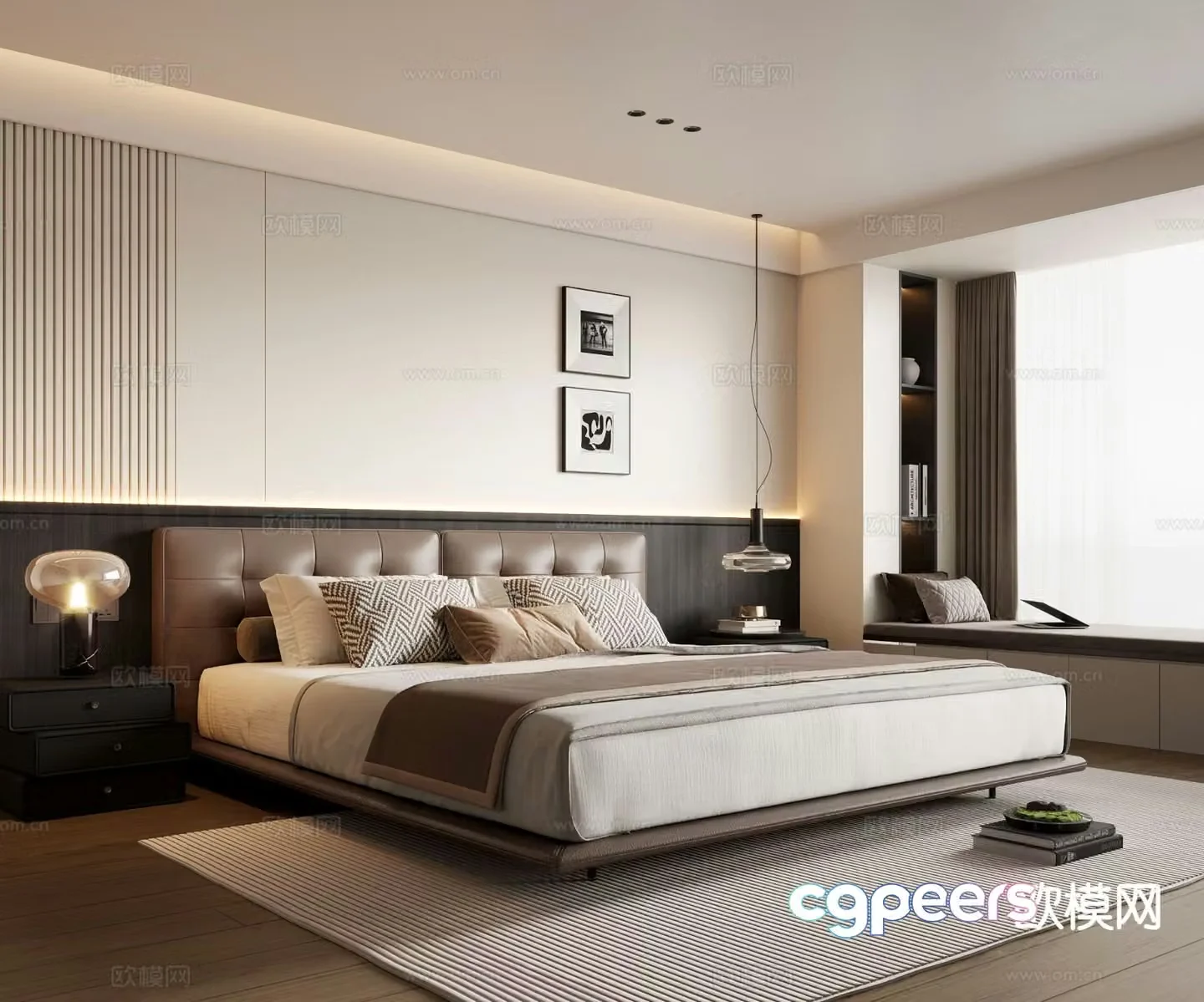 Italian style bedroom master bedroom 3d model
