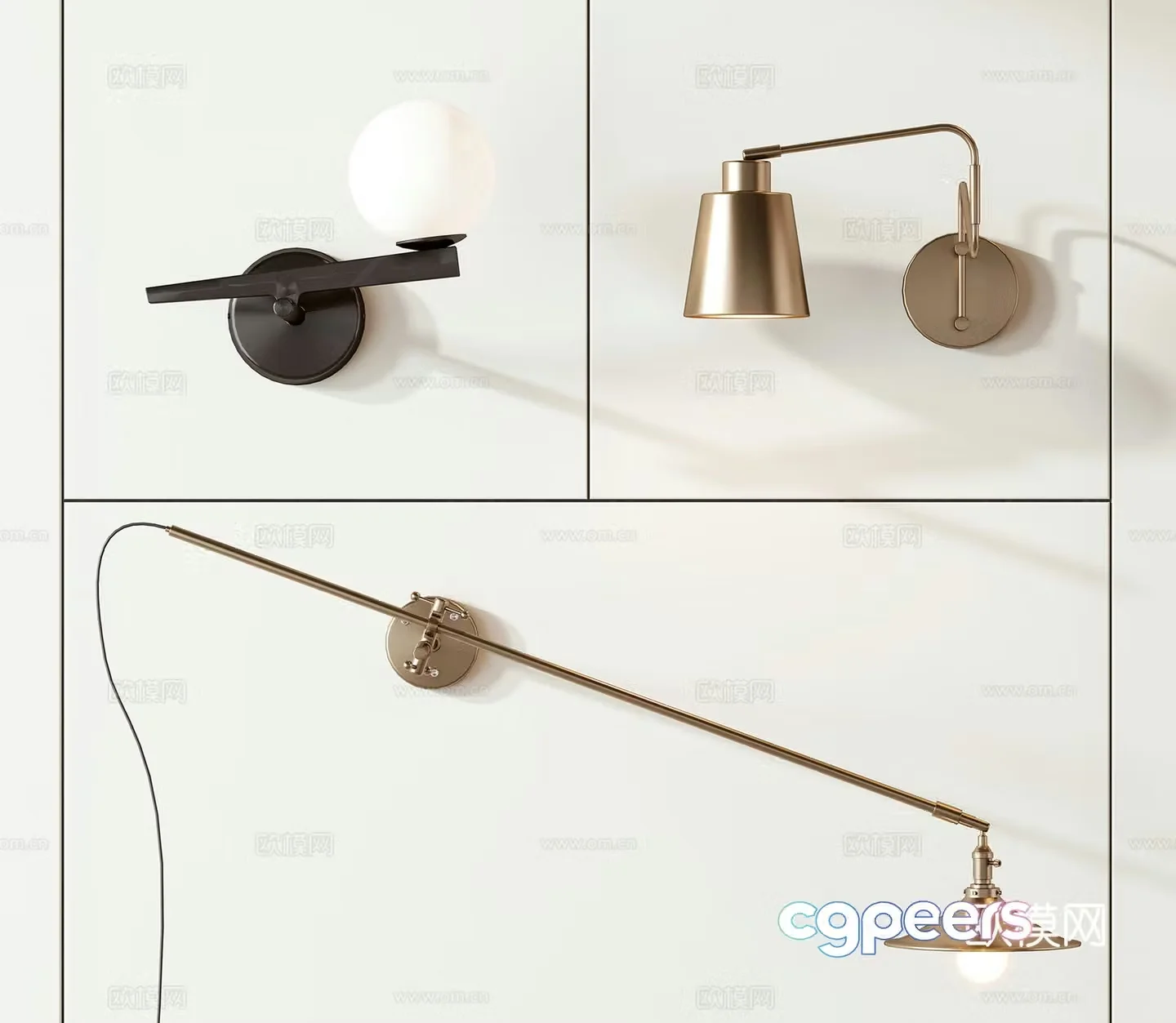 Modern wall lamp 3d model